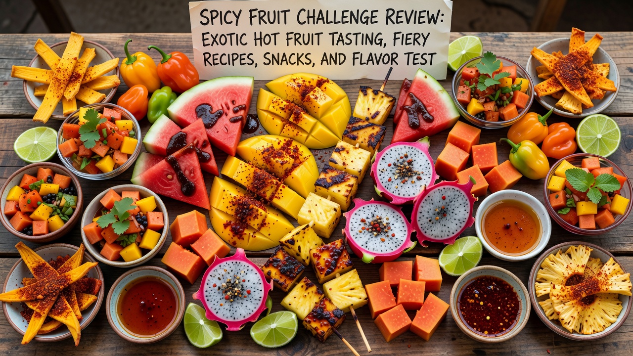 Spicy Fruit Challenge Review: Exotic Hot Fruit Tasting, Fiery Recipes, Snacks, and Flavor Test