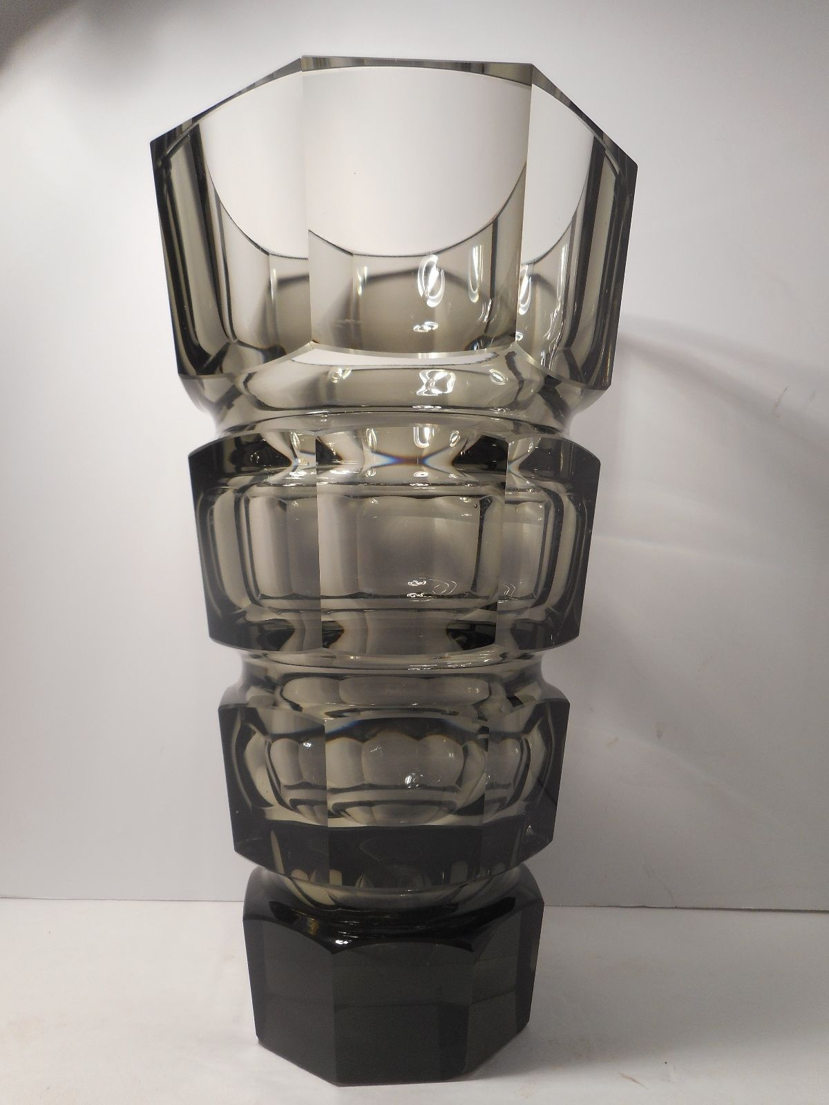 23 attractive 12 Inch Tall Glass Vases 2024 free download 12 inch tall glass vases of large vintage moser bohemian smokey topaz crystal glass vase ebay within large vintage moser bohemian smokey topaz crystal glass vase ebay