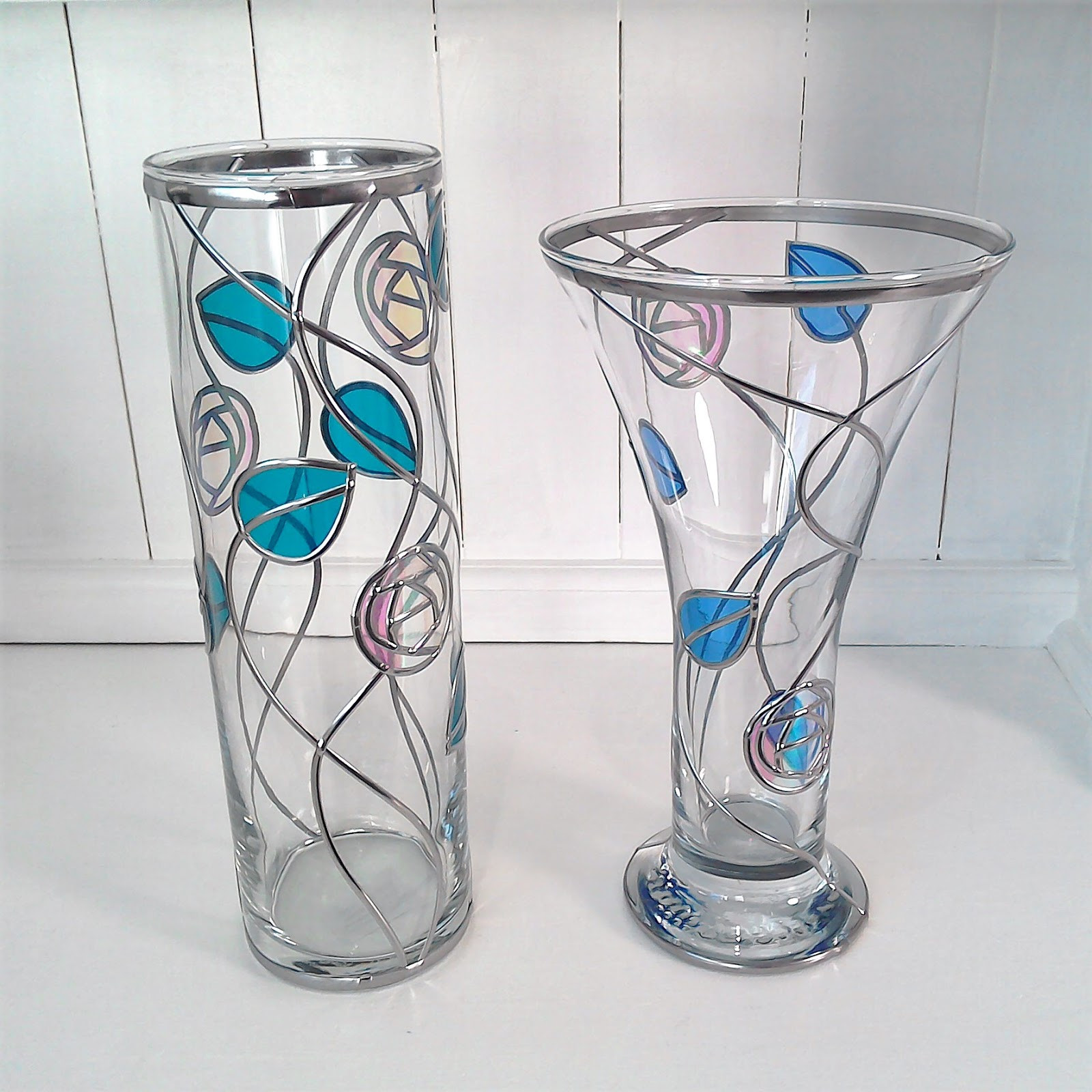 17 Elegant 24 Glass Cylinder Vases 2024 free download 24 glass cylinder vases of mackintosh and more crm intended for perfect for flowers the cylinder vase in teal and pearl on the left is approximatley 30cm tall while the flared vase in blue a