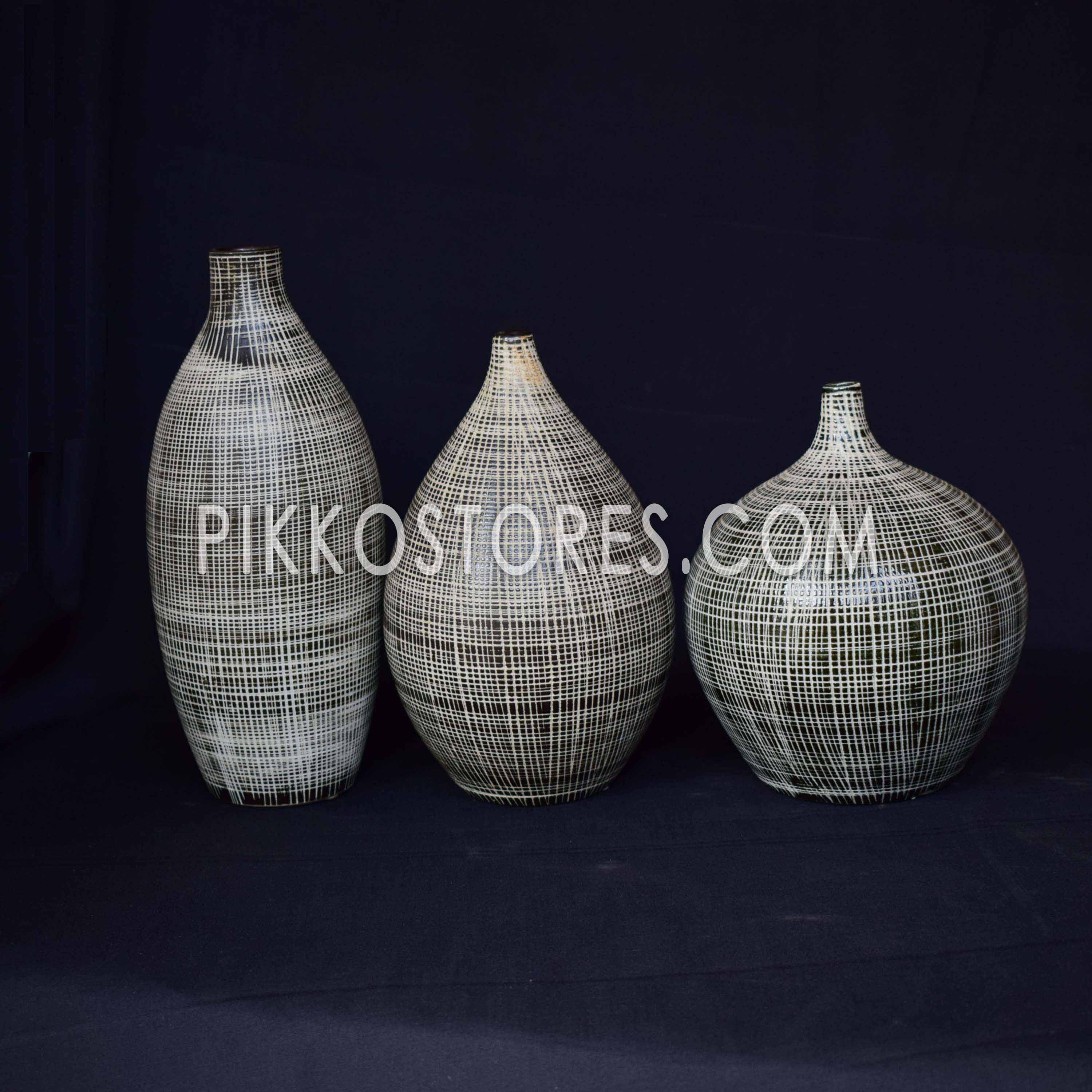 17 Amazing 3 Piece Ceramic Vase Set 2024 free download 3 piece ceramic vase set of decoration vases3pcs pikko stores inside from local seller