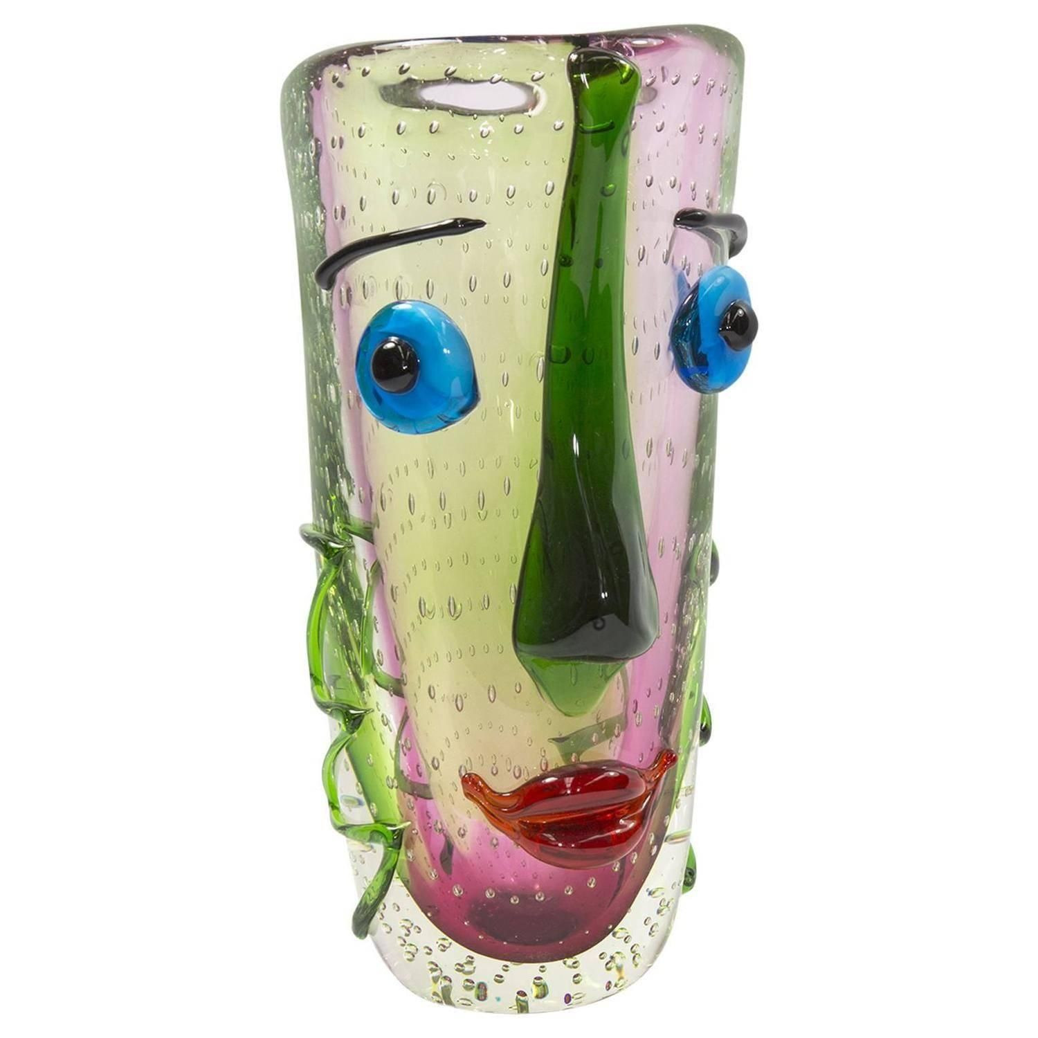 16 Great 4 Feet Tall Glass Vases 2024 free download 4 feet tall glass vases of fabulous large murano multicolored abstract picasso face art glass intended for fabulous large murano multicolored abstract picasso face art glass vase murano glas