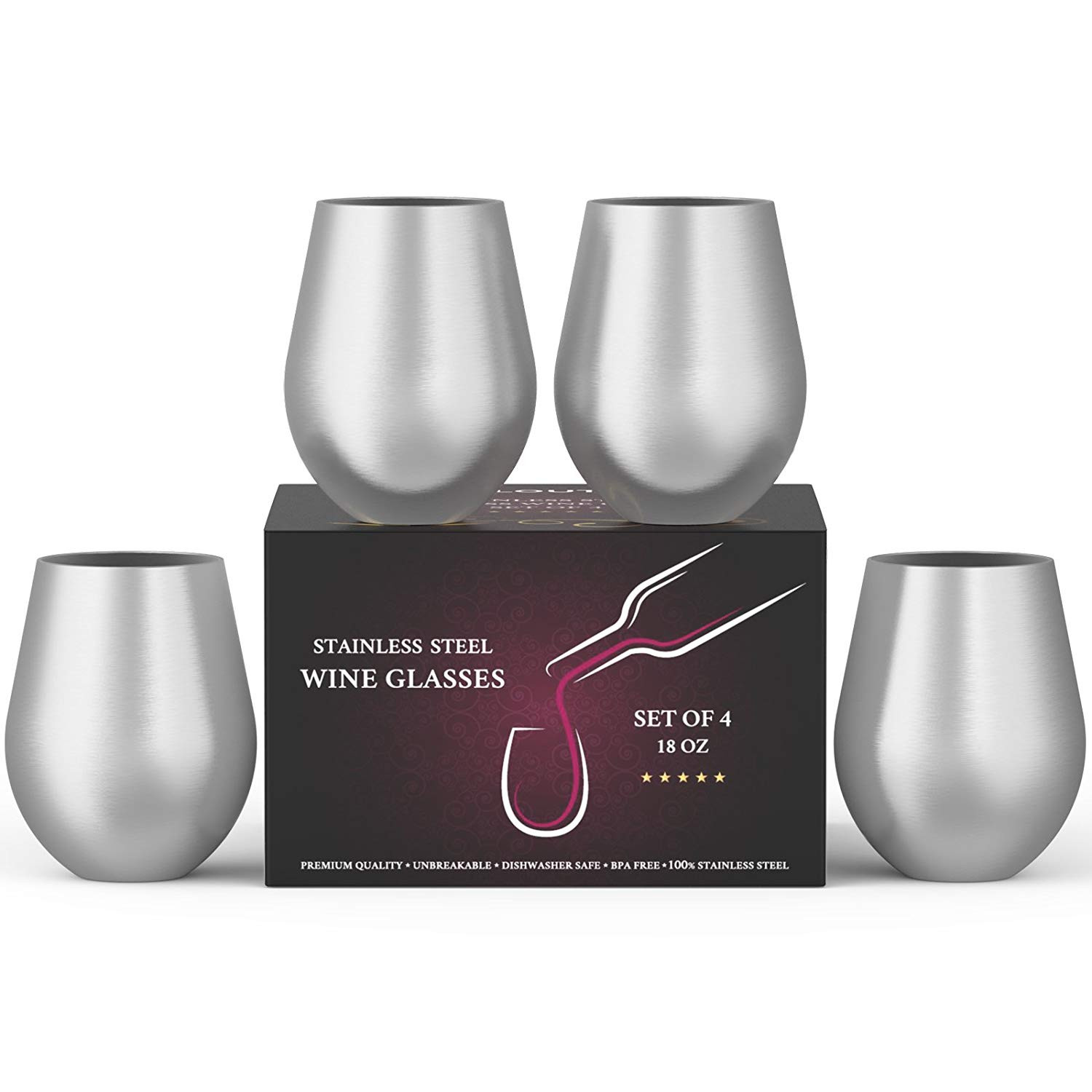 17 Great 8 Inch Glass Cube Vase 2024 free download 8 inch glass cube vase of amazon com stainless steel wine stemless glasses set of 4 18 oz with regard to amazon com stainless steel wine stemless glasses set of 4 18 oz metal wine glasses 4 