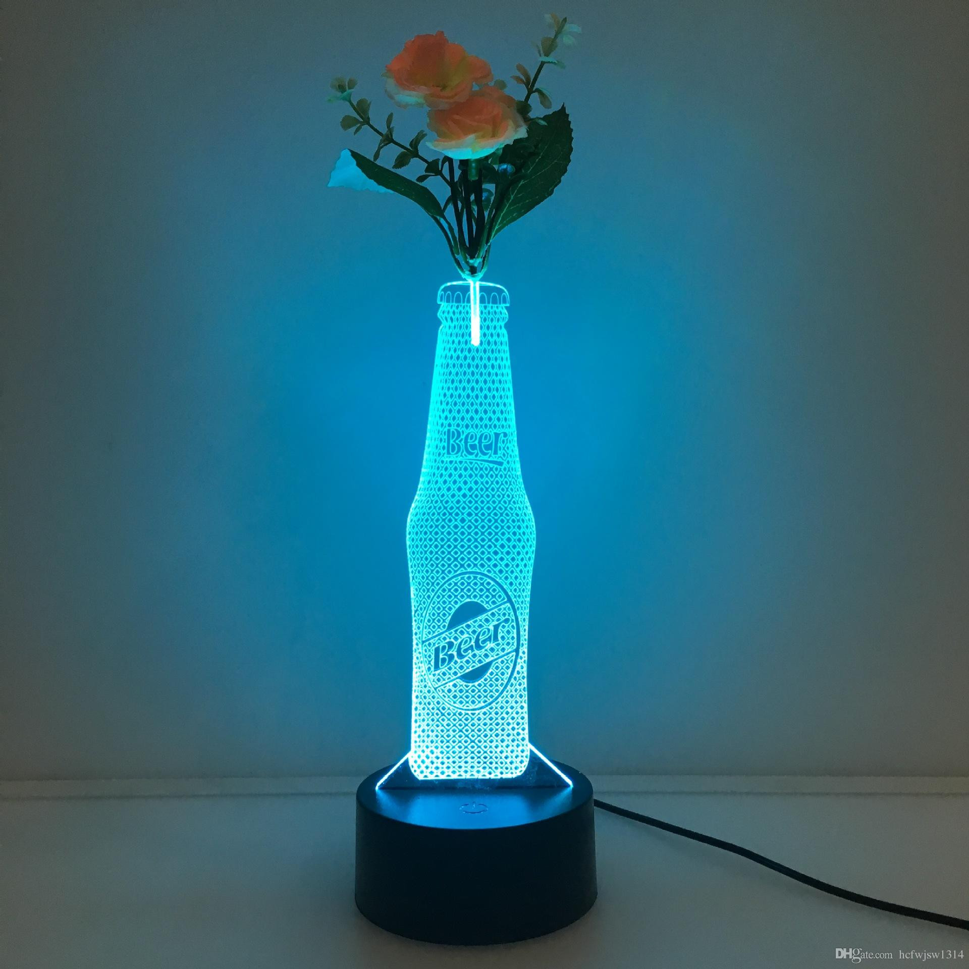 22 Awesome Acrylic Rectangle Vase 2024 free download acrylic rectangle vase of new wine bottle led vase stereo light colorful acrylic 3d night in new wine bottle led vase stereo light colorful acrylic 3d night light gift table lamp