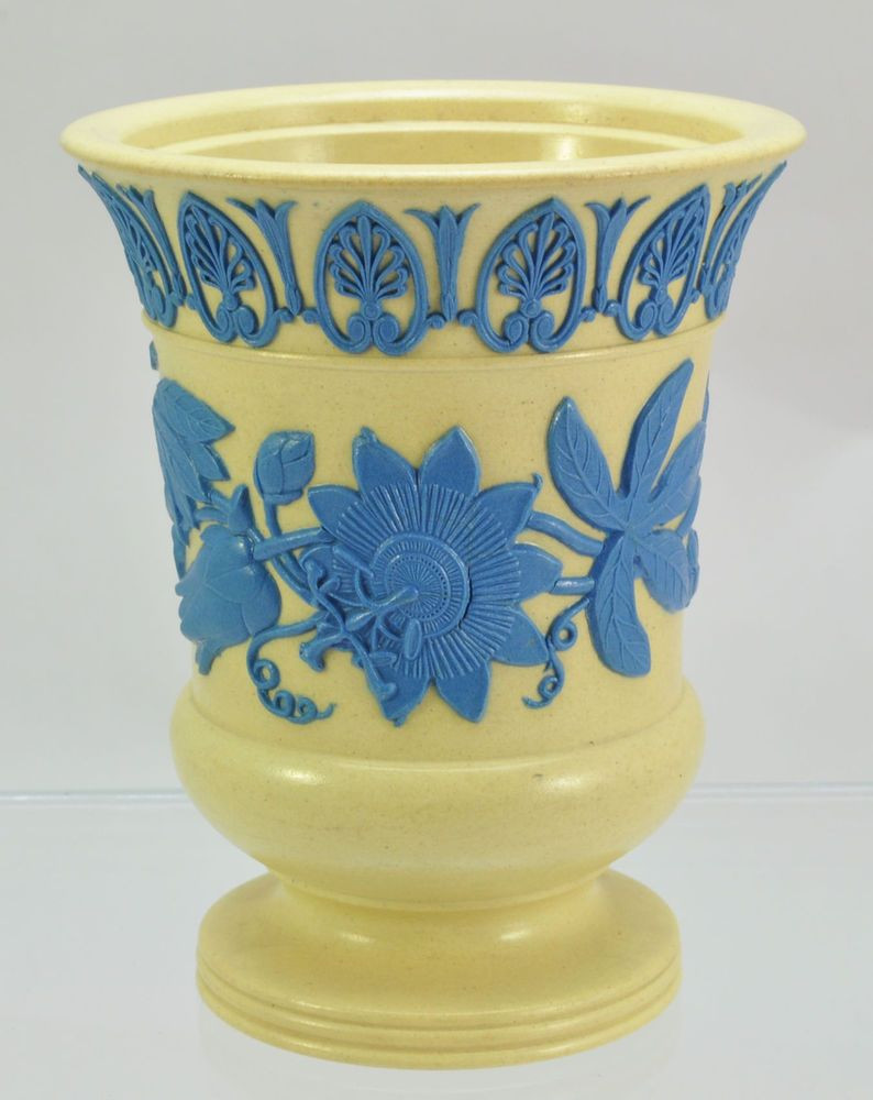 18 Awesome Antique Blue Vase 2024 free download antique blue vase of antique wedgwood caneware and blue passionflower bough vase 19th pertaining to fine antique 19th century caneware dry body bough flared vase with blue jasper decoration 