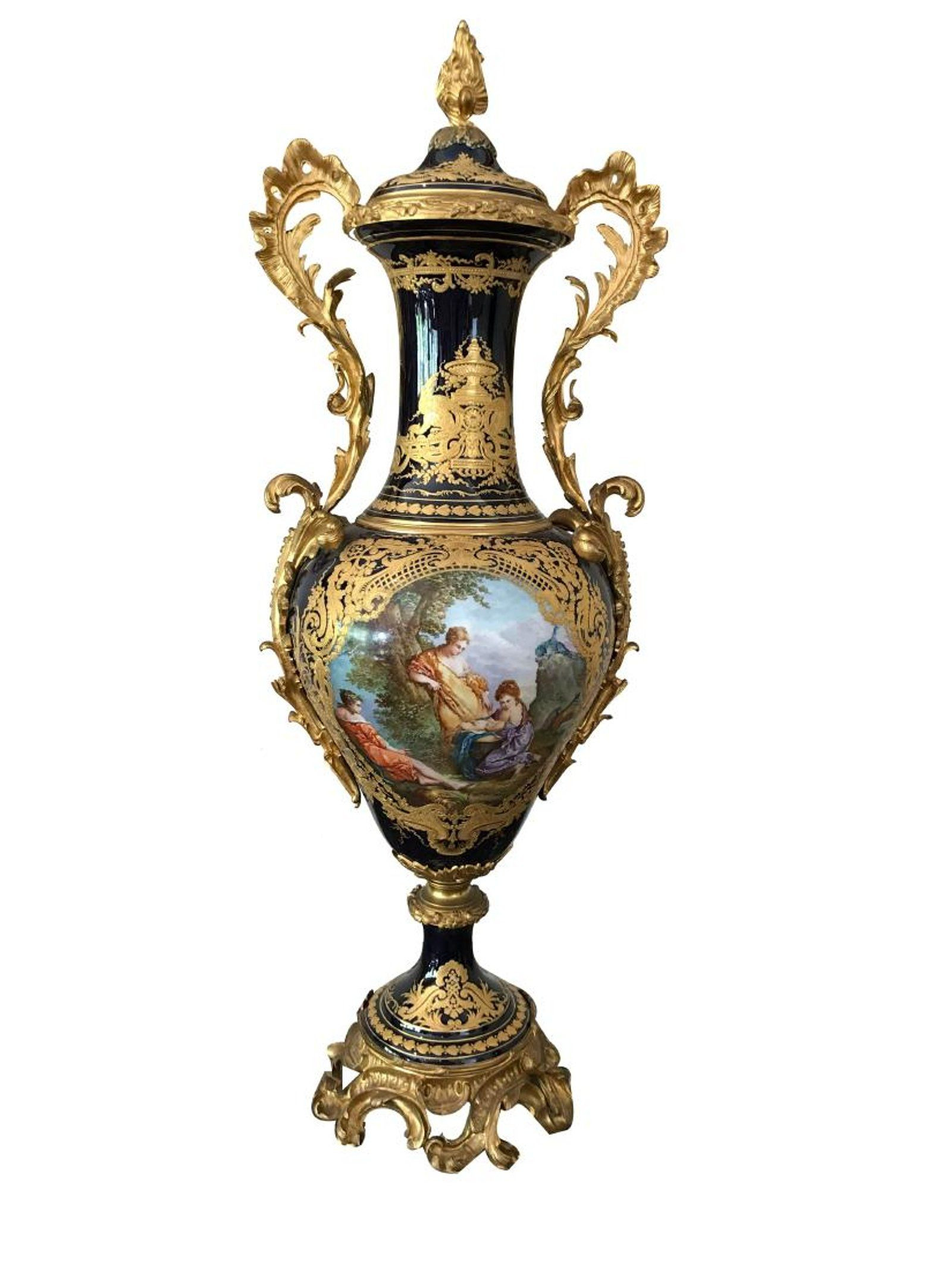 26 Great Antique Bronze Vase 2024 free download antique bronze vase of french gilt bronze mounted sevres style lidded vase portelan with french gilt bronze mounted sevres style lidded vase