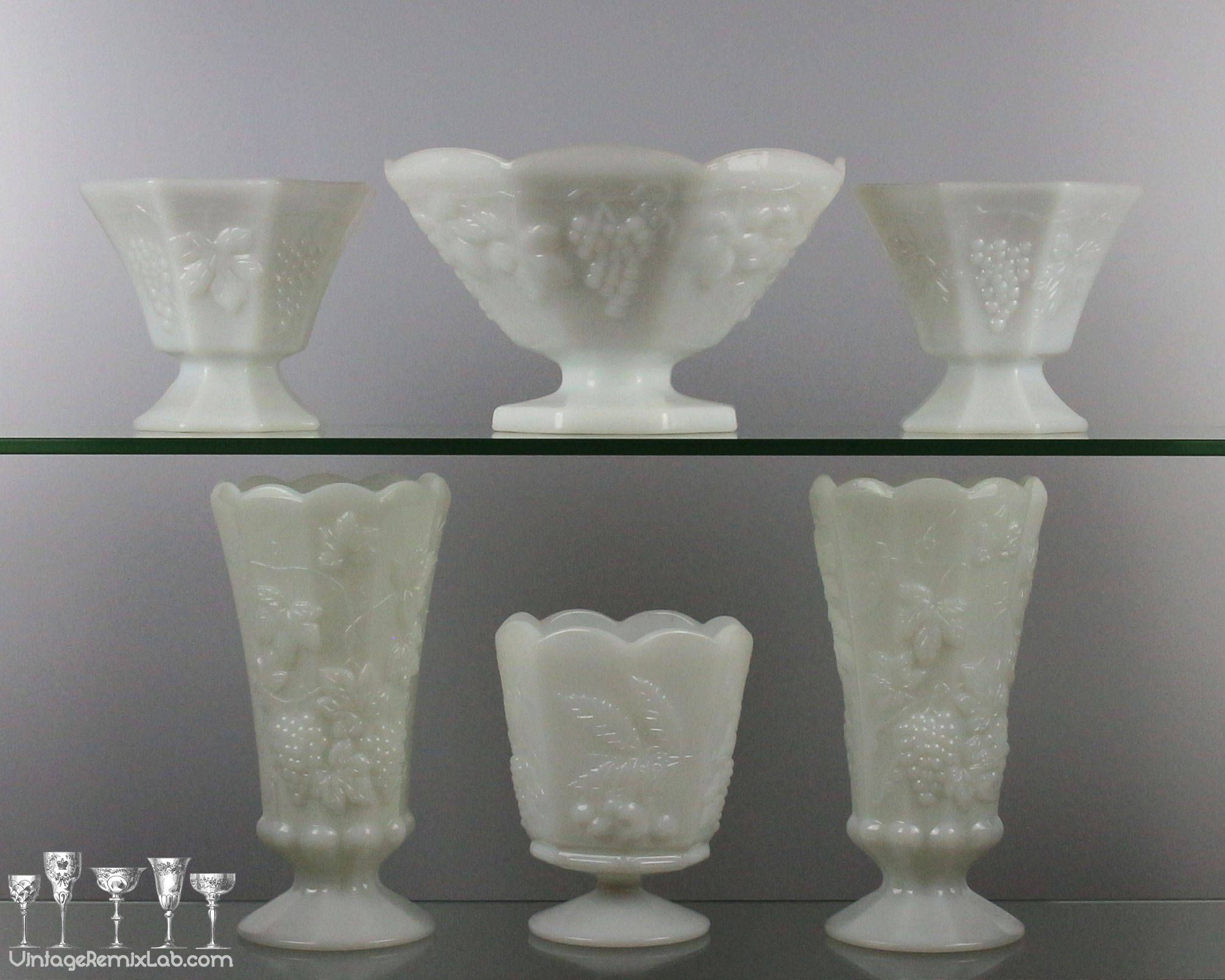 18 Ideal Antique Crystal Vases Value 2024 free download antique crystal vases value of vintage 1950s milk glass pedestal vases e280a2 paneled grape design by throughout excited to share the latest addition to my etsy shop vintage 1950s milk glass