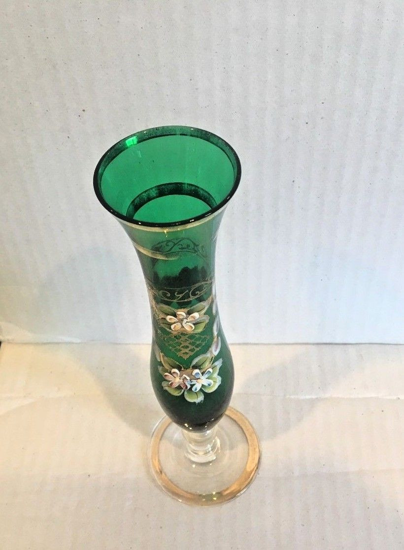 10 Nice Antique Green Glass Vases 2024 free download antique green glass vases of murano glass vintage vase emerald green enamel applied gold flowers with 3 of 5 murano glass vintage vase emerald green enamel applied gold flowers stunning