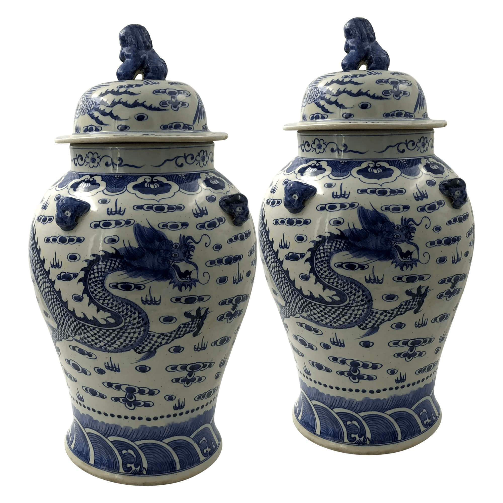 19 Perfect Antique Vases Hand Painted 2024 free download antique vases hand painted of pair of large hand painted dragon ginger jars georgenantiques with regard to dragon ginger jars