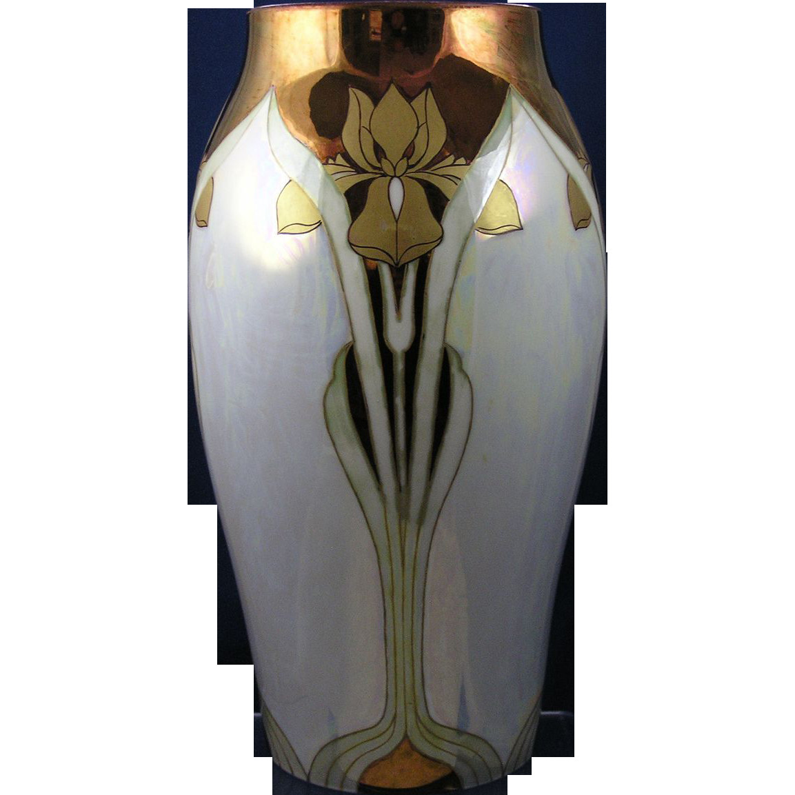 29 Elegant Art Deco Brass Vase 2024 free download art deco brass vase of large tressemann vogt tv limoges art deco gold copper lustre in large tressemann vogt tv limoges art deco gold copper lustre iris