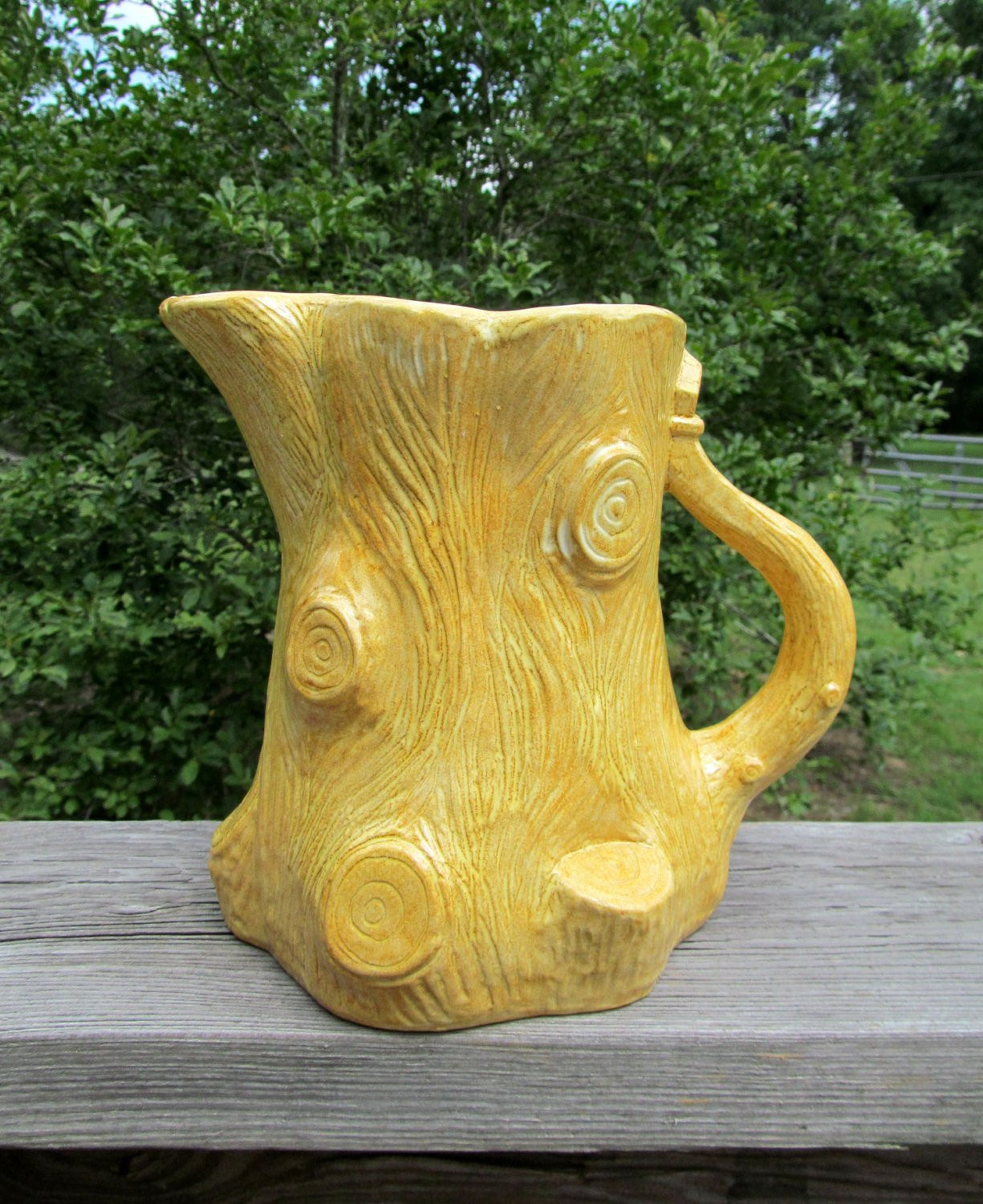 16 attractive Art Nouveau Pottery Vase 2024 free download art nouveau pottery vase of vintage 1950s tree stump pitcher garland ceramics etsy inside dc29fc294c28ezoom