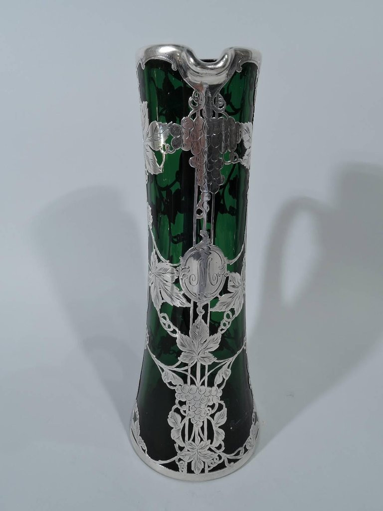 30 Famous Art Nouveau Vases for Sale 2024 free download art nouveau vases for sale of alvin tall art nouveau emerald green glass and silver overlay claret in art nouveau emerald glass claret jug with silver overlay made by alvin in providence