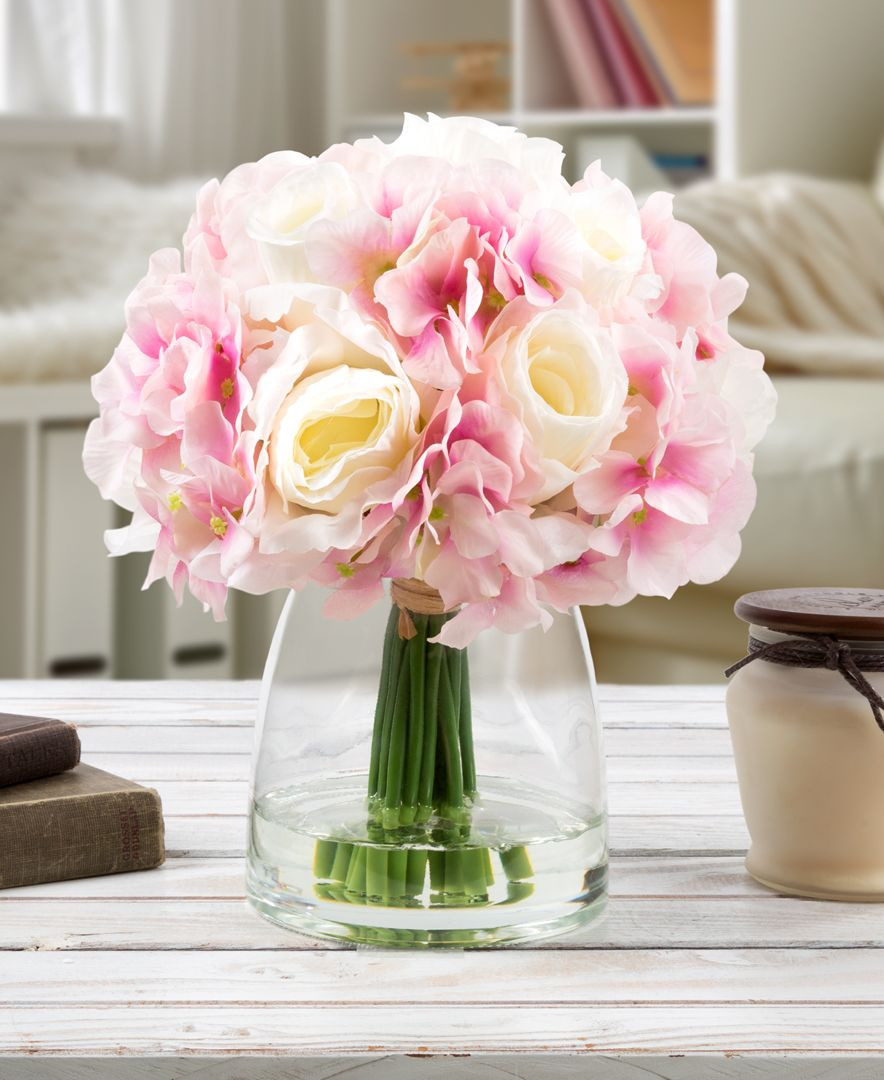 28 Fabulous Artificial Hydrangeas In Vase 2024 free download artificial hydrangeas in vase of pure garden pink hydrangea cream rose floral arrangement with vase with regard to pure garden pink hydrangea cream rose floral arrangement with vase