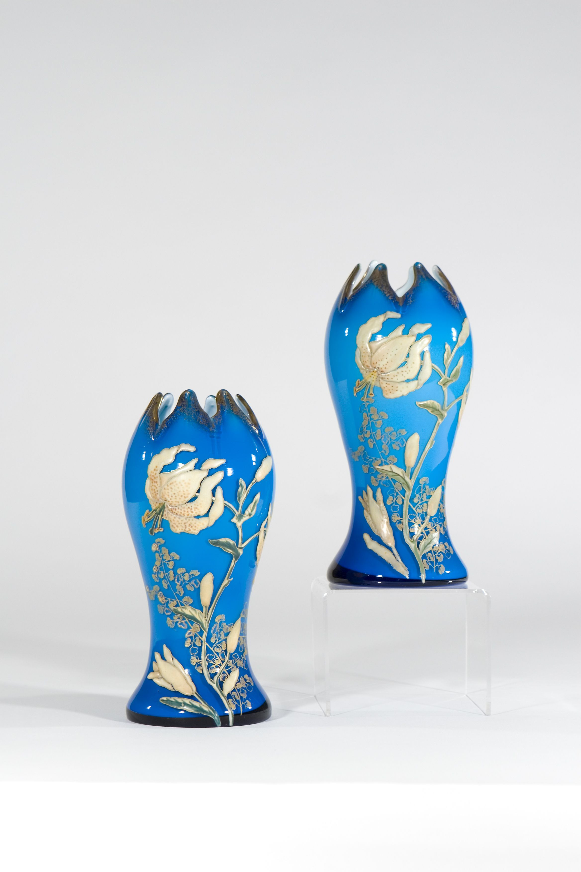 14 Perfect Baccarat Blue Vase 2024 free download baccarat blue vase of pair of french turquoise vases with hand painted enamel lilies c pertaining to crystal vase