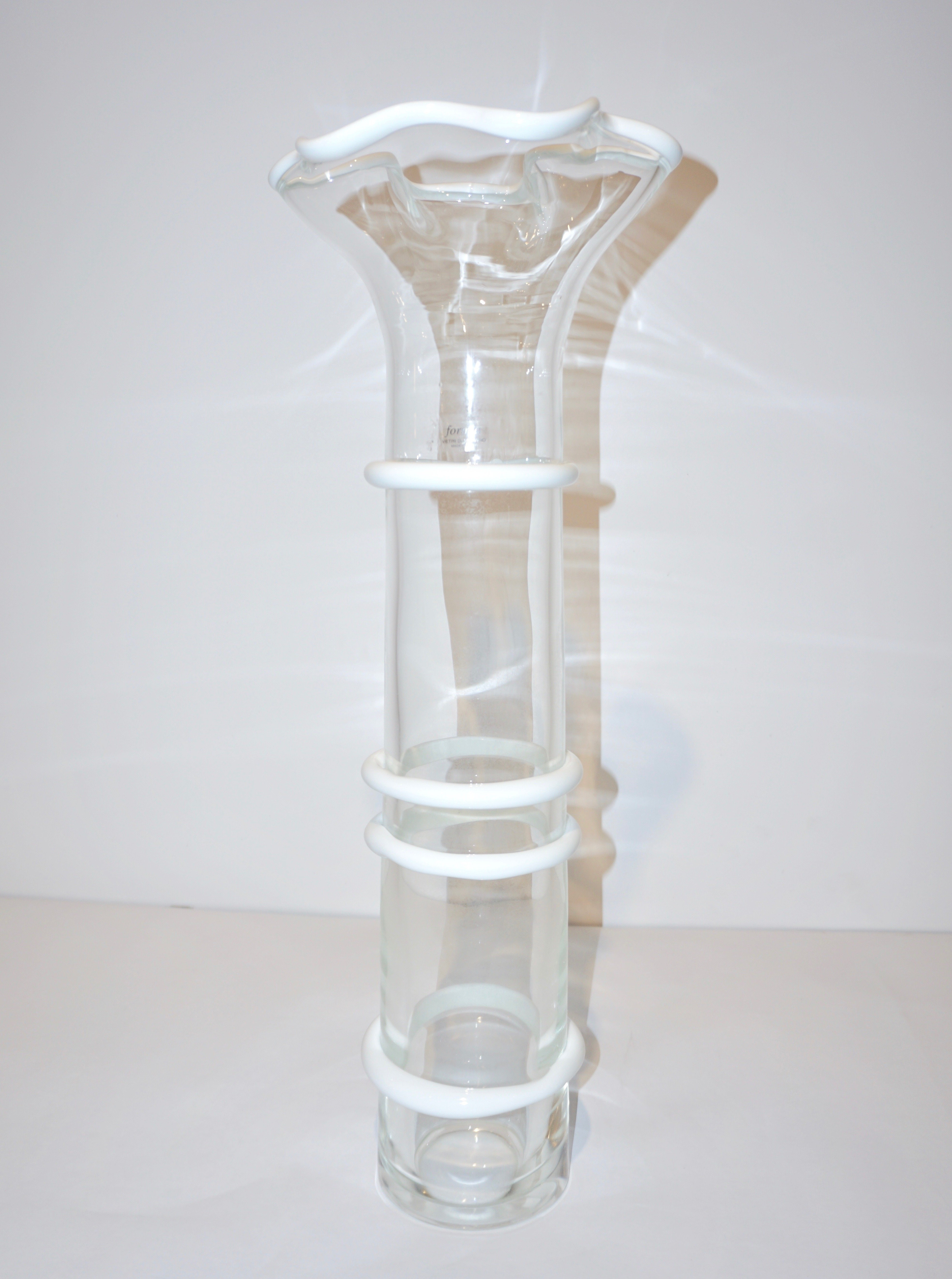 10 Elegant Baccarat Crystal Vase Prices 2024 free download baccarat crystal vase prices of formia italian 1970s two white red crystal clear murano glass tall regarding formia italian 1970s two white red crystal clear murano glass tall flared vases f