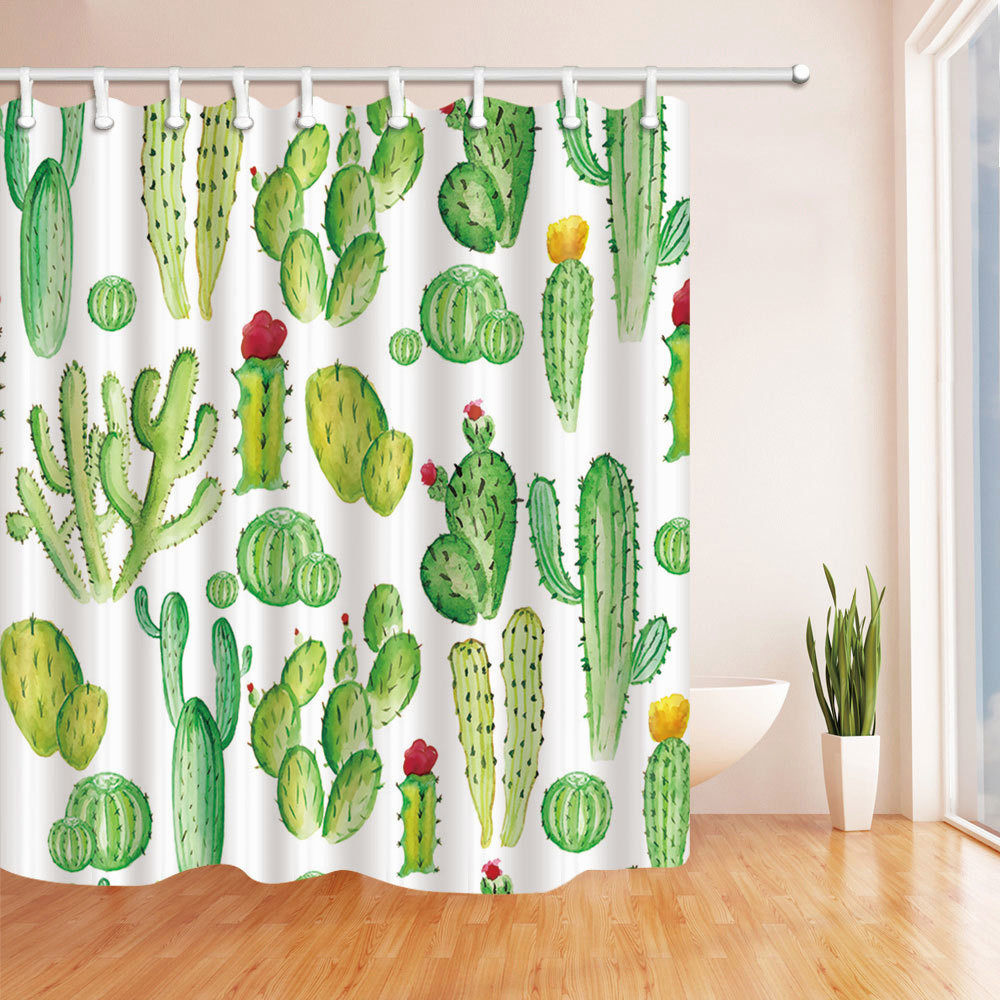 26 Nice Bathroom Flower Vase 2024 free download bathroom flower vase of inspirational cactus flower polyester fabric waterproof shower intended for cactus flower polyester fabric waterproof shower curtain bathroom