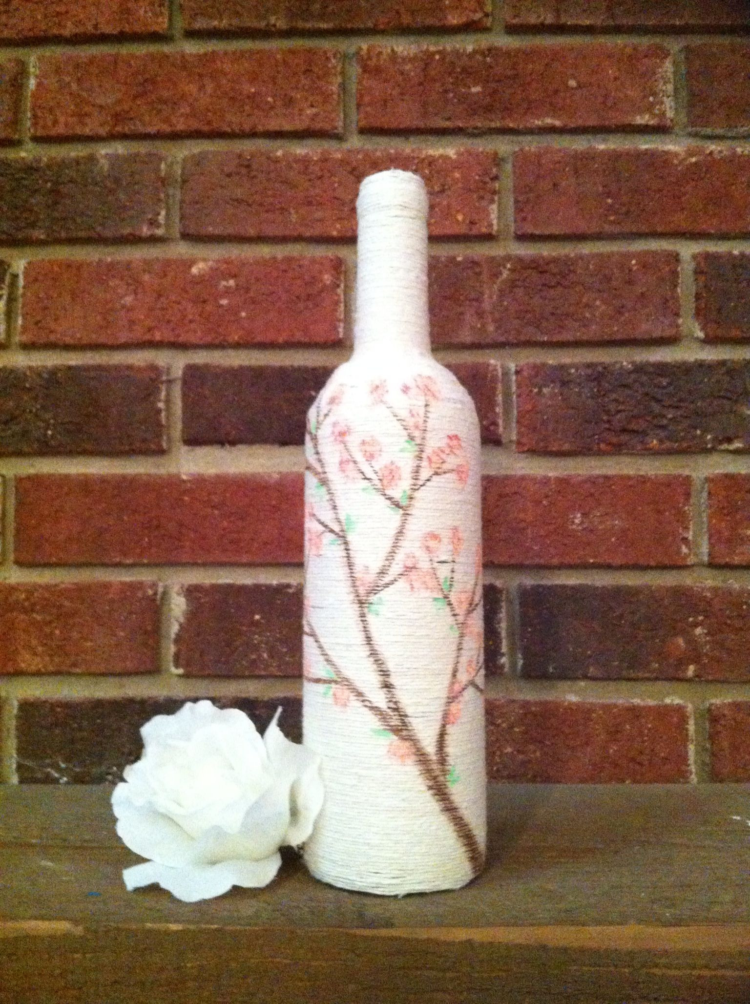 25 Perfect Beer Bottle Vase 2024 free download beer bottle vase of upcycled hand twined hand painted and designed wine bottle vase by intended for upcycled hand twined hand painted and designed wine bottle vase by artist beth worsdell