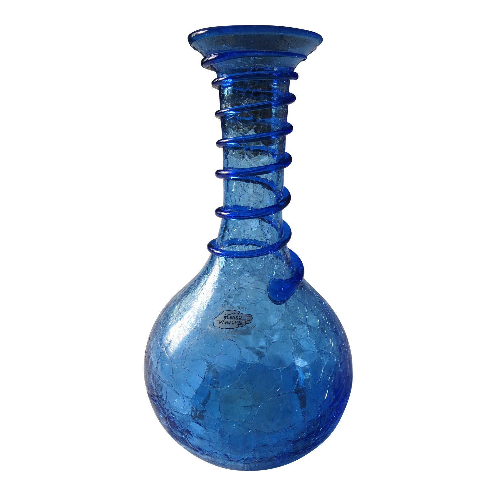 23 Lovable Blenko Handcraft Vase 2024 free download blenko handcraft vase of blenko azure swirl crackle vase chairish for blenko azure swirl crackle vase 1618