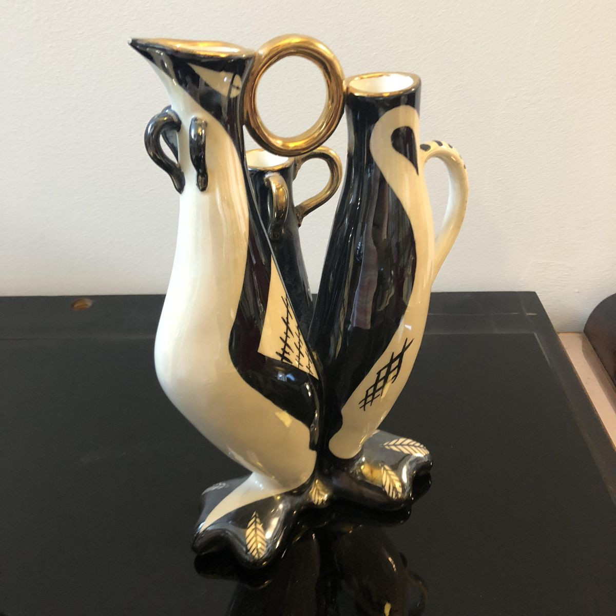 blown glass vases made in italy of italian black and white ceramic vases by g girardi 1950s set of 2 with regard to price per set