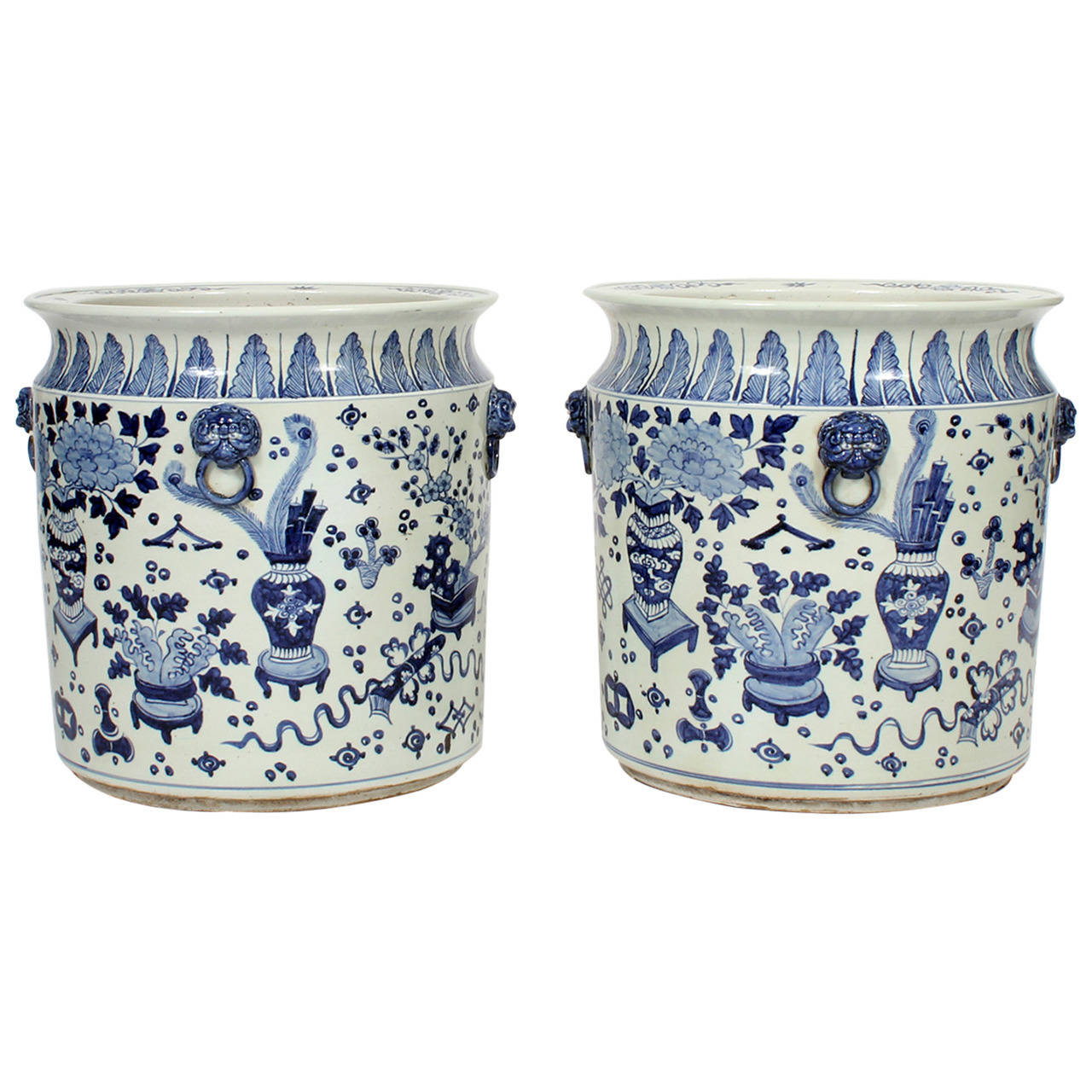 24 Lovely Blue and White asian Vase 2024 free download blue and white asian vase of pair of large chinese export style blue and white jardinieres or for pair of large chinese export style blue and white jardinieres or planters for sale