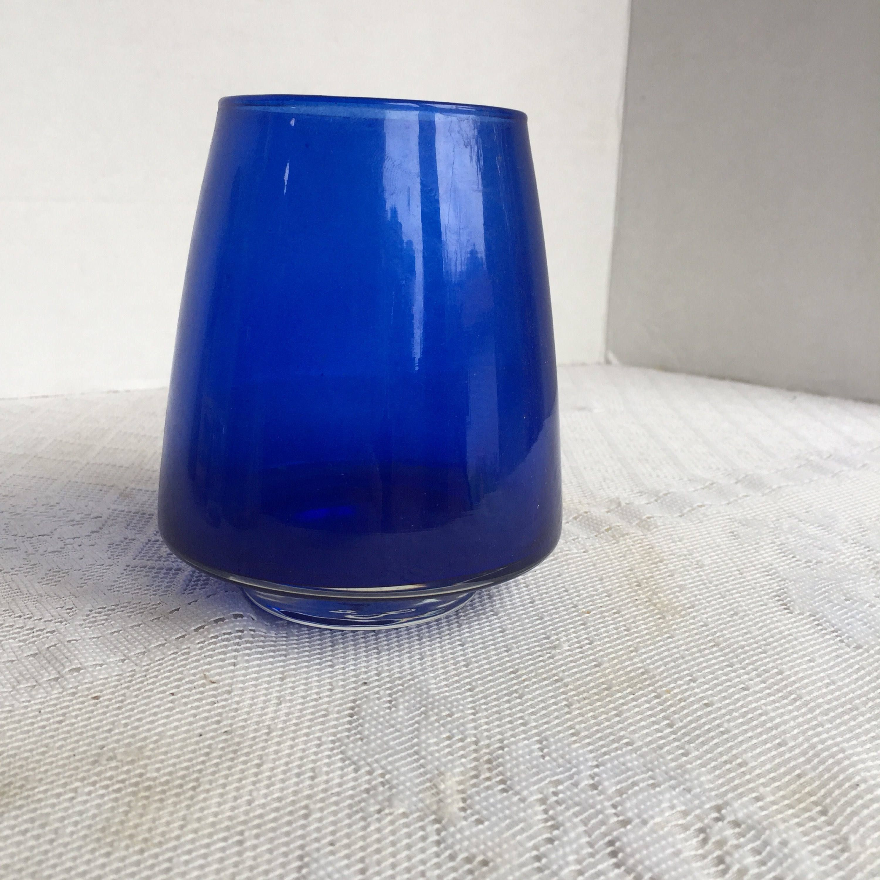 15 attractive Blue Glass Vases Cheap 2024 free download blue glass vases cheap of cobalt blue glass cone shaped vase vintage seventies floral with cobalt blue glass cone shaped vase vintage seventies floral supplies by vintagepoetic on etsy