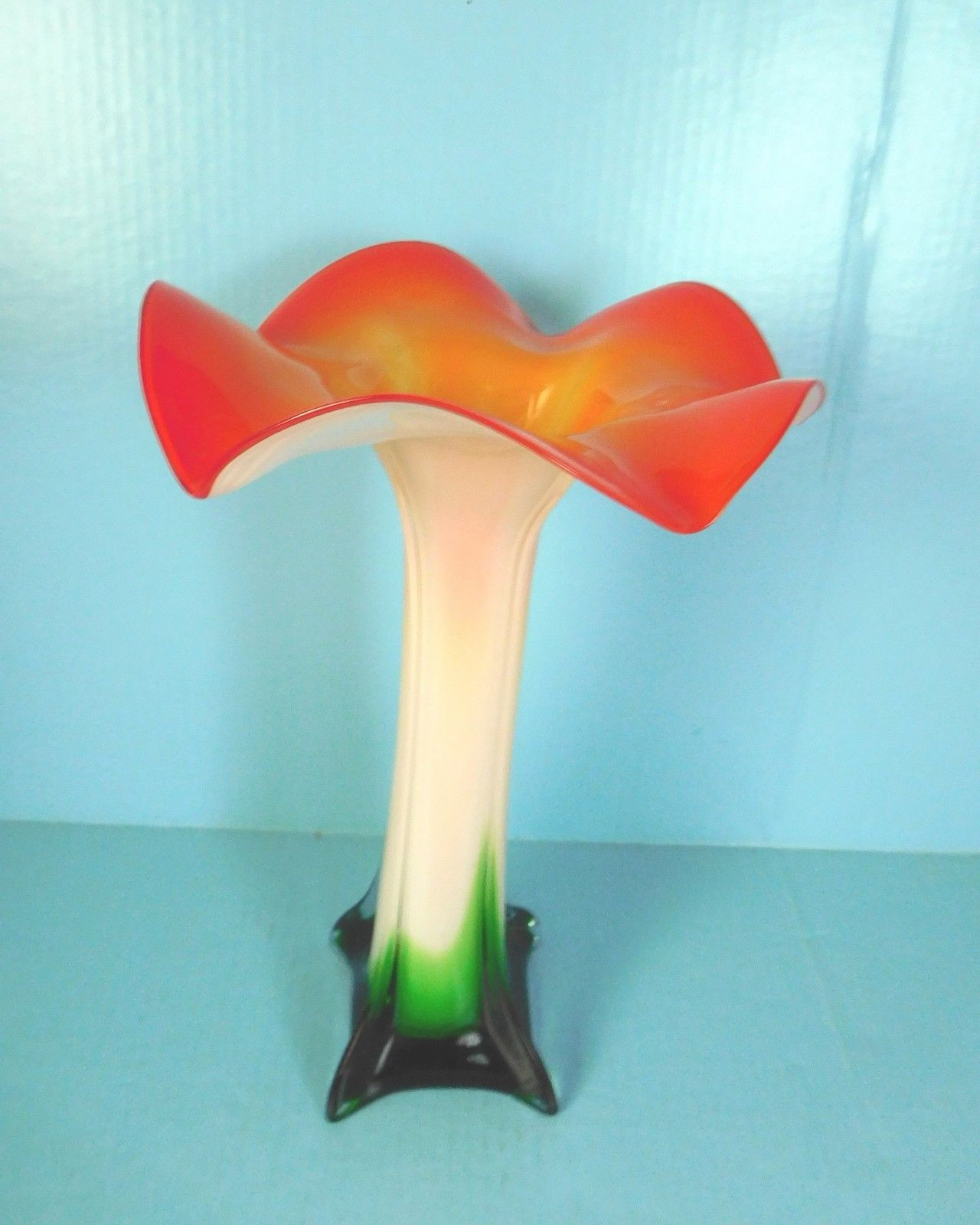 16 Ideal Blue Swirl Glass Vase 2024 free download blue swirl glass vase of flower petal retro art glass vase 14 25 tall poppy red green intended for 1 of 8 see more