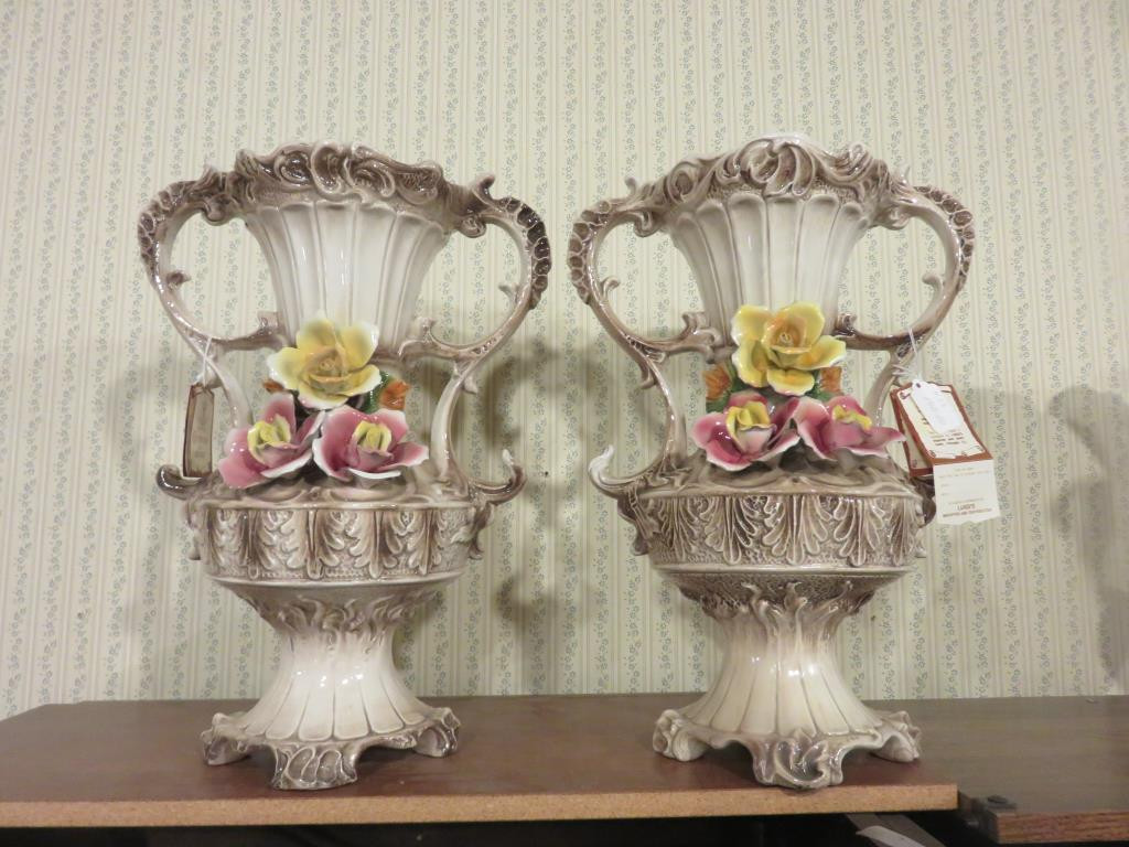 26 Best Capodimonte Flower Vase 2024 free download capodimonte flower vase of pair of capodimonte porcelain auctions online proxibid in pair of capodimonte porcelain floral handled vases ff 3