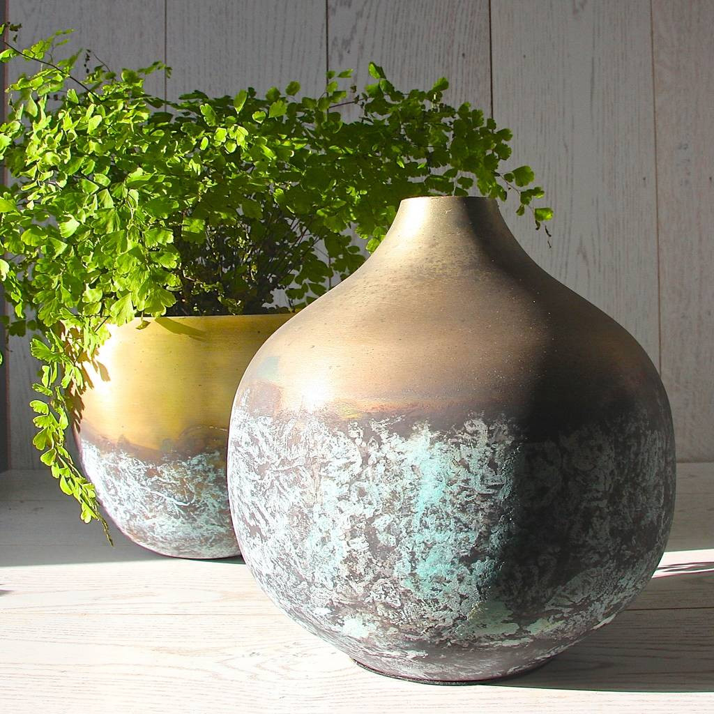 25 Spectacular Ceramic Cowboy Boot Vase 2024 free download ceramic cowboy boot vase of brass verdigris vessel by london garden trading notonthehighstreet com in brass verdigris vessel