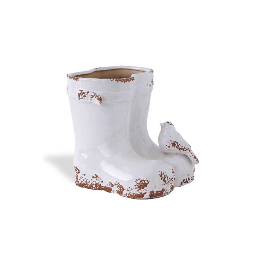 25 Spectacular Ceramic Cowboy Boot Vase 2024 free download ceramic cowboy boot vase of white ceramic weathered double boot planter 7 5 white ceramics intended for white ceramic weathered double boot planter 7 5