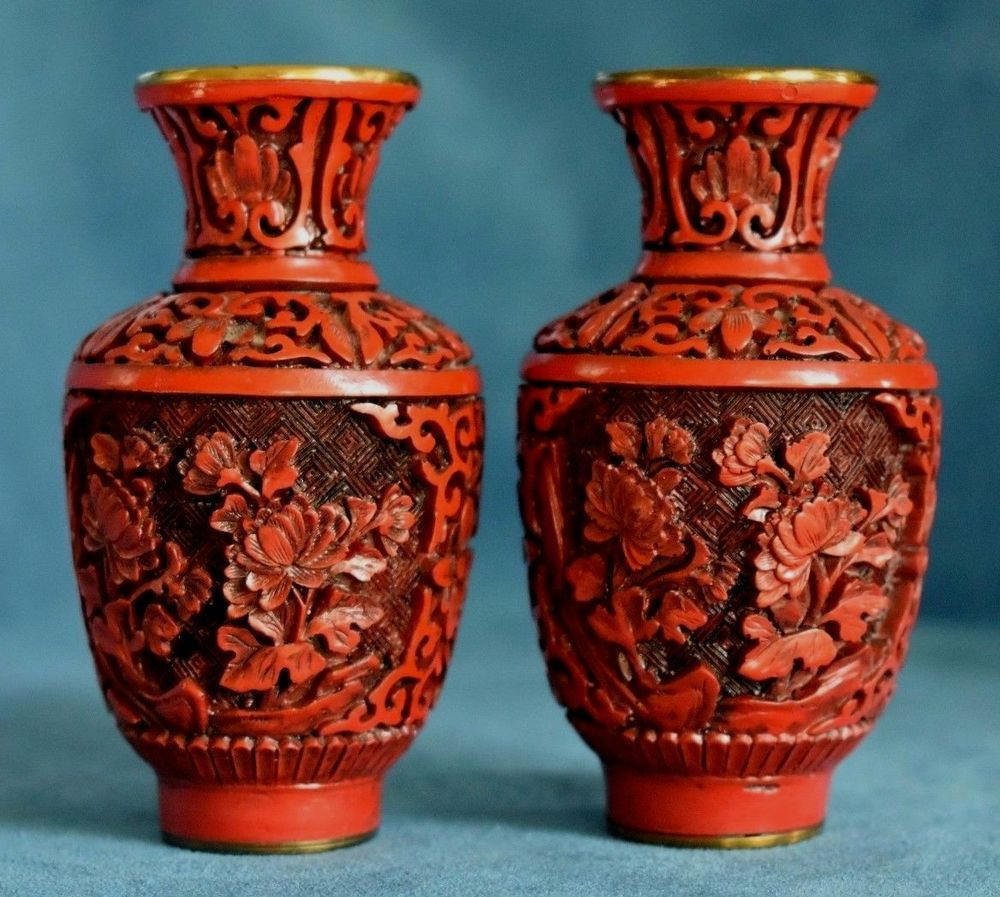 10 Cute Chinese Cloisonne Antique Vases 2024 free download chinese cloisonne antique vases of vintage pair of chinese republic era carved 2 tone red lacquer inside vintage pair of chinese republic era carved 2 tone red lacquer cinnabar 4 vases ebay