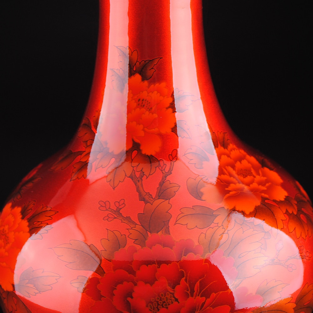 17 Stylish Chinese Red Lacquer Vase 2024 free download chinese red lacquer vase of chinese style crystal glaze ceramic red peony vase porcelain vases pertaining to chinese style crystal glaze ceramic red peony vase porcelain vases for artificial