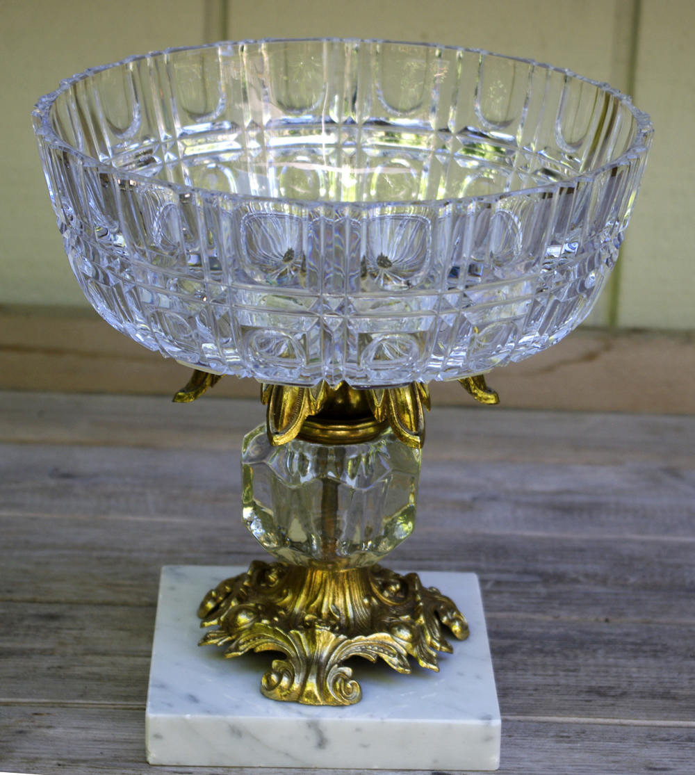 14 Best Clear Glass Pedestal Vase 2024 free download clear glass pedestal vase of vintage italy crystal glass bowl brass marble pedestal bowl etsy with dc29fc294c28ezoom