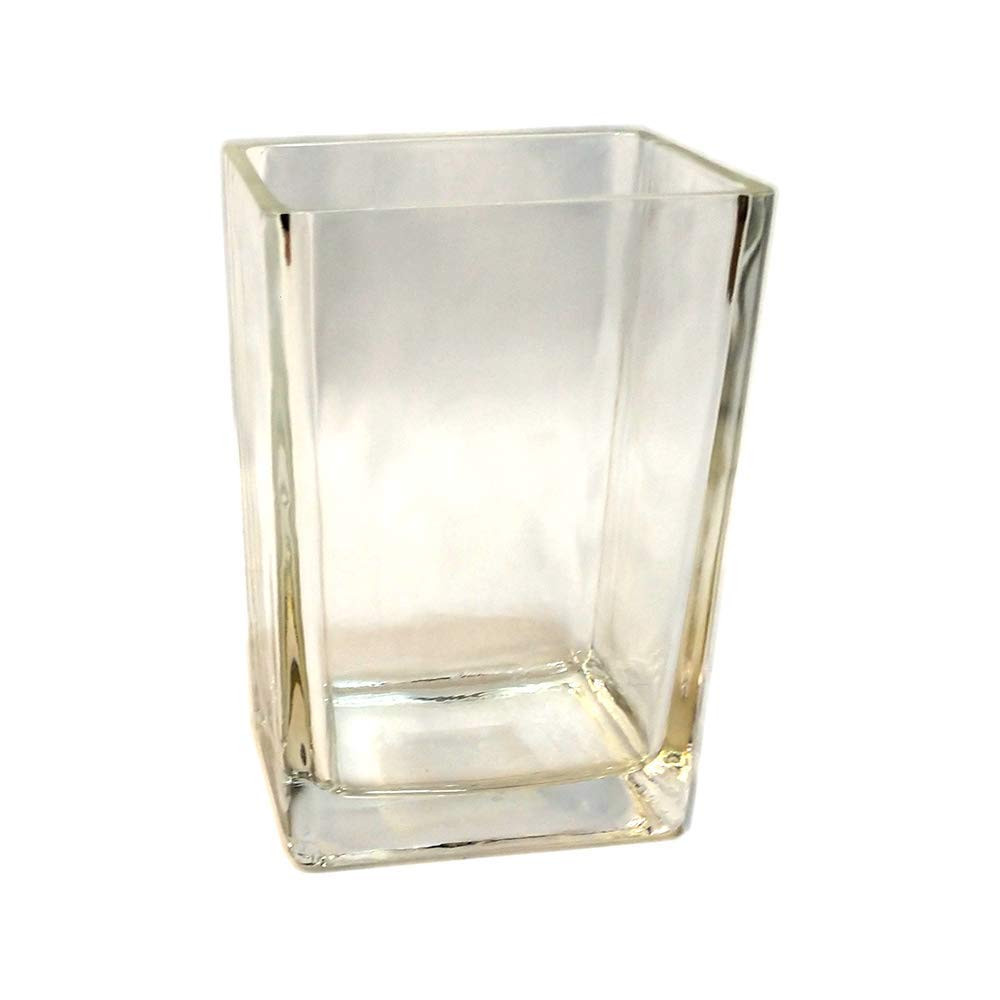 Clear Glass Vase Set Of Amazon Com Concord Global Trading 6 Rectangle 3x4 Base Glass Vase Throughout Amazon Com Concord Global Trading 6 Rectangle 3x4 Base Glass Vase Six Inch High Tapered Clear Pillar Centerpiece 6x4x3 Candleholder Home Kitchen