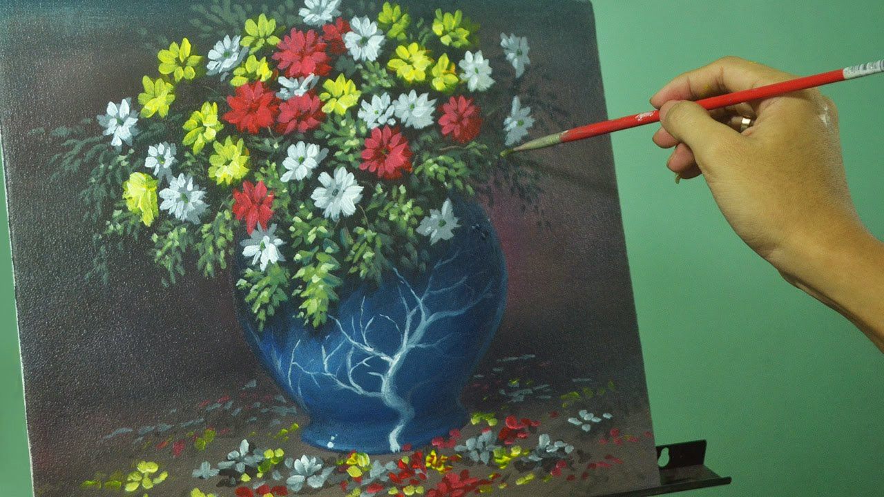 19 Awesome Daisies In A Vase 2024 free download daisies in a vase of acrylic painting lesson flowers in the vase by jm lisondra youtube for maxresdefault