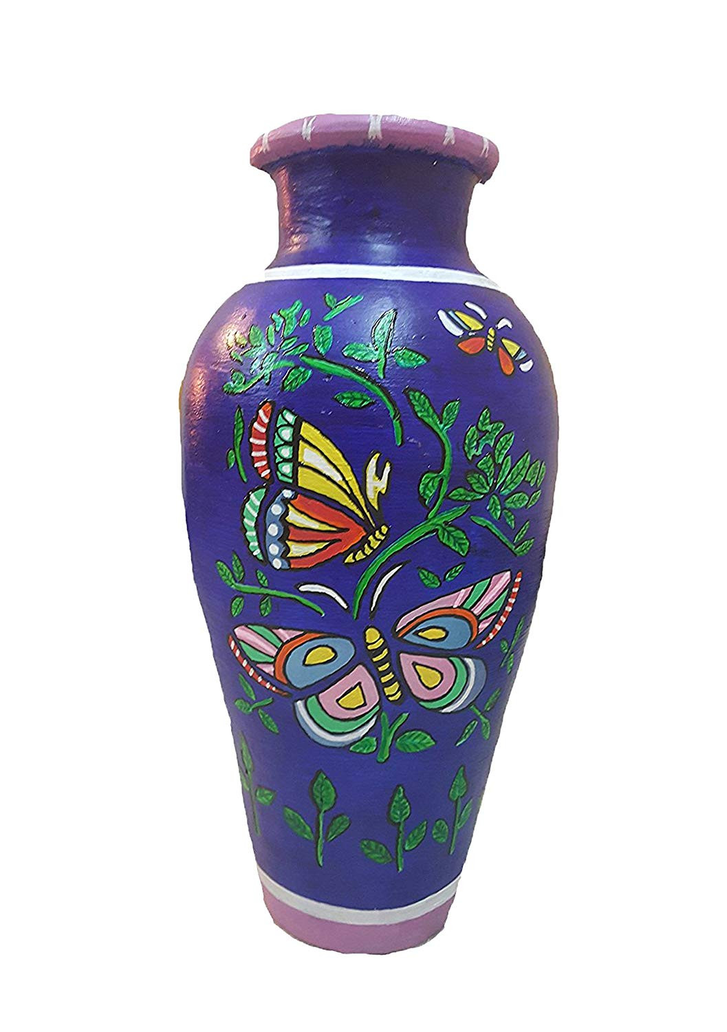 24 Great Decorative Flower Vase Online 2024 free download decorative flower vase online of buy shree fine arts butterfly hand painted terracotta vase large within buy shree fine arts butterfly hand painted terracotta vase large online at low prices