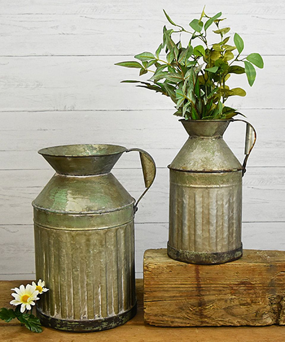 15 Awesome Decorative Tin Vases 2024 free download decorative tin vases of take a look at this galvanized tin milk cans today home decor intended for take a look at this galvanized tin milk cans today