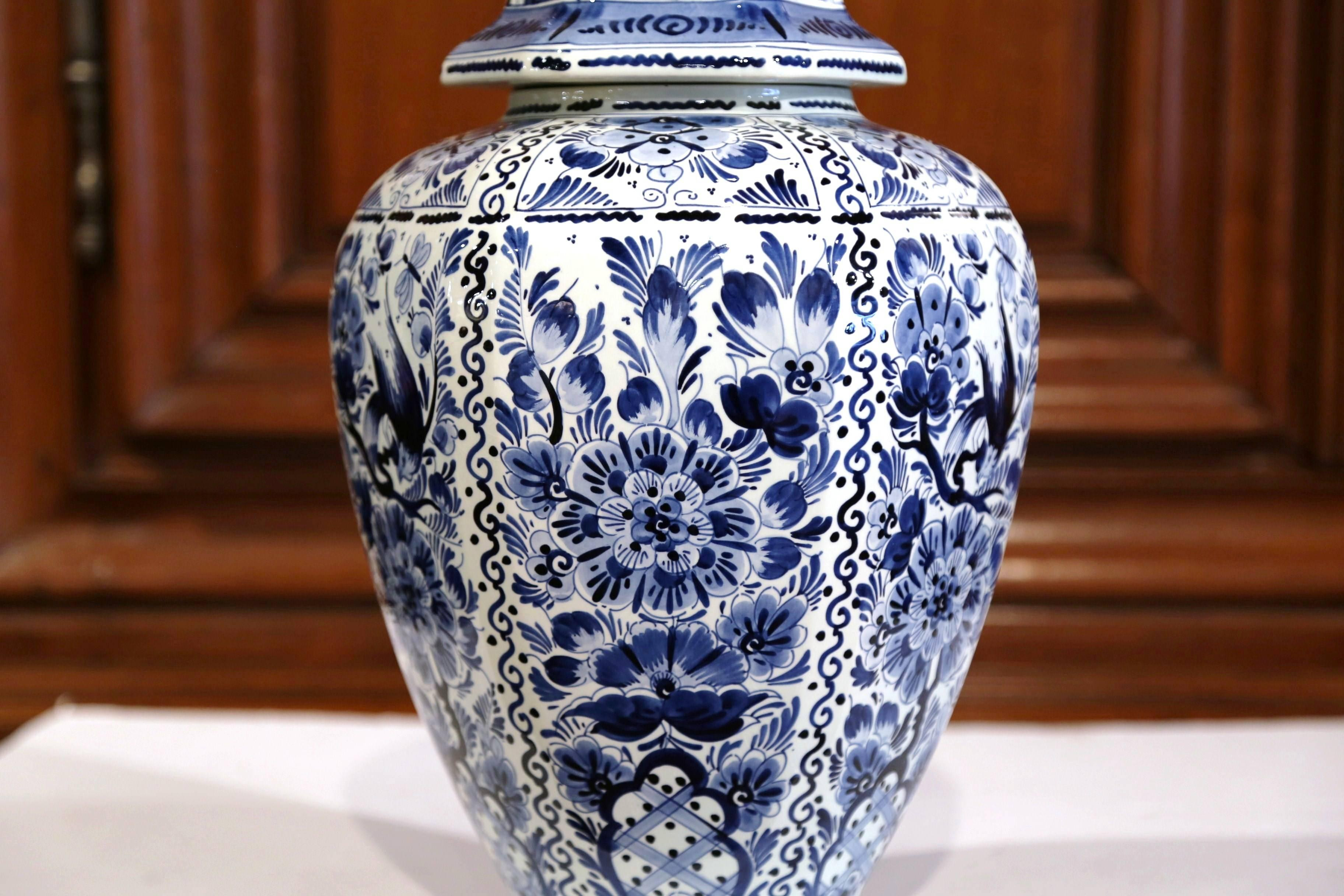 17 Wonderful Delft Vase Holland 2024 free download delft vase holland of large mid 20th century dutch blue and white faience delft ginger jar pertaining to large mid 20th century dutch blue and white faience delft ginger jar with top at 1std