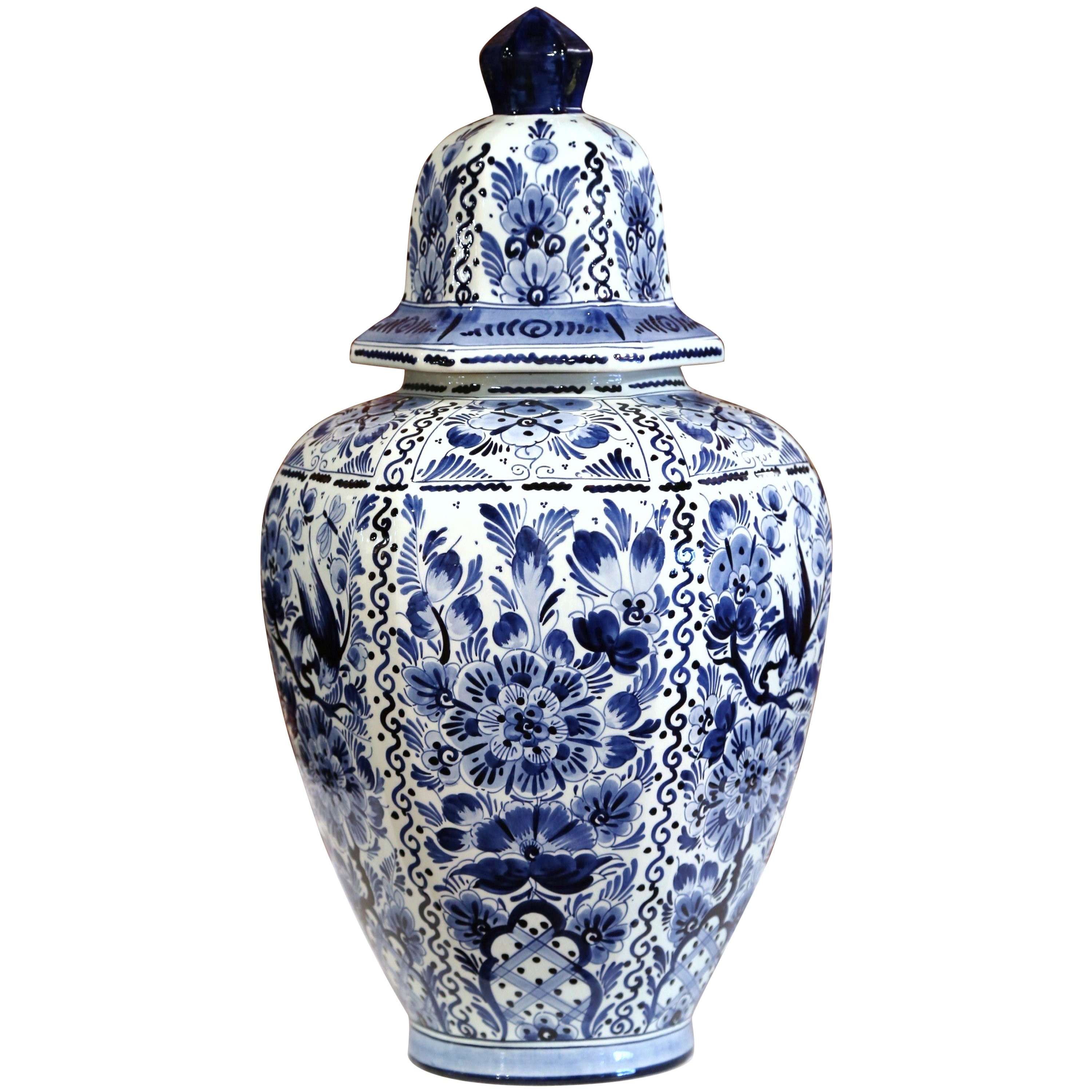 17 Wonderful Delft Vase Holland 2024 free download delft vase holland of large mid 20th century dutch blue and white faience delft ginger jar throughout large mid 20th century dutch blue and white faience delft ginger jar with top at 1stdibs