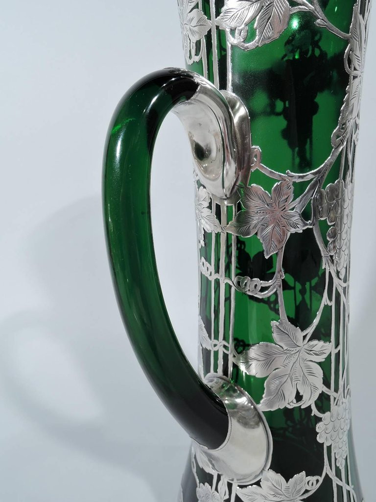 30 Spectacular Emerald Green Glass Vase 2024 free download emerald green glass vase of alvin tall art nouveau emerald green glass and silver overlay claret within 20th century alvin tall art nouveau emerald green glass and silver overlay claret jug 