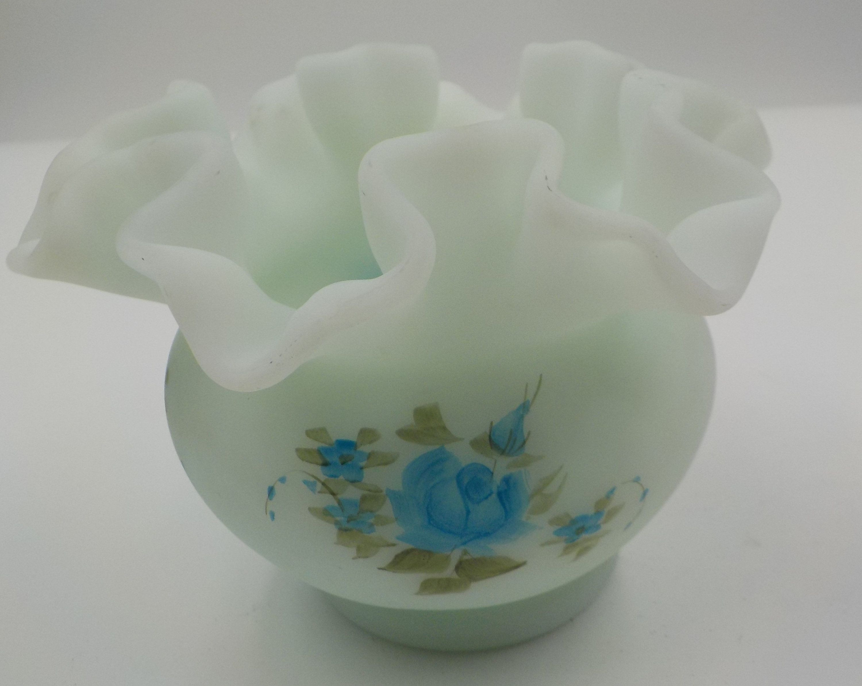 23 Popular Fenton Blue Glass Vase Antique 2024 free download fenton blue glass vase antique of details about cambridge glass amber melon ivy bowl ball va with regard to beautiful fenton blue glass ivy bowl vase med size ruffles hand painted