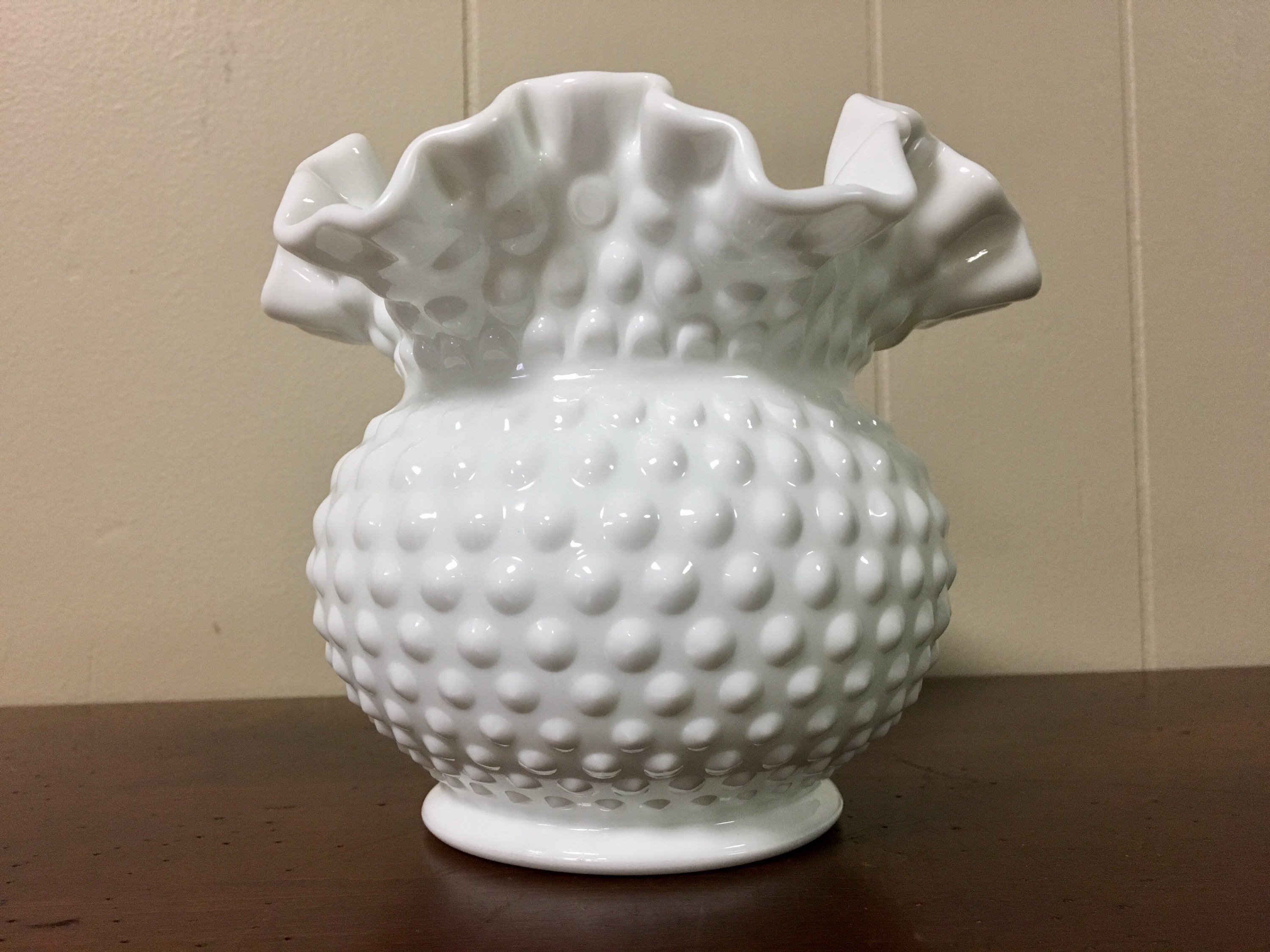 13 Popular Fenton Burmese Vase 2024 free download fenton burmese vase of fenton hobnail milk glass vase with ruffled top round white etsy intended for dc29fc294c28ezoom