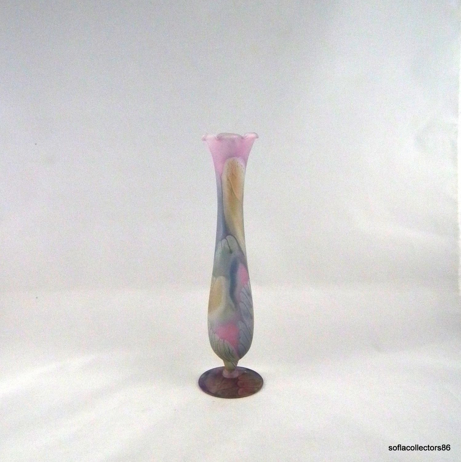 30 Stylish Fenton Hobnail Bud Vase 2024 free download fenton hobnail bud vase of rueven hand painted art nouveau style tall footed bud vase nouveau pertaining to rueven hand painted art nouveau style tall footed bud vase nouveau art glass co or