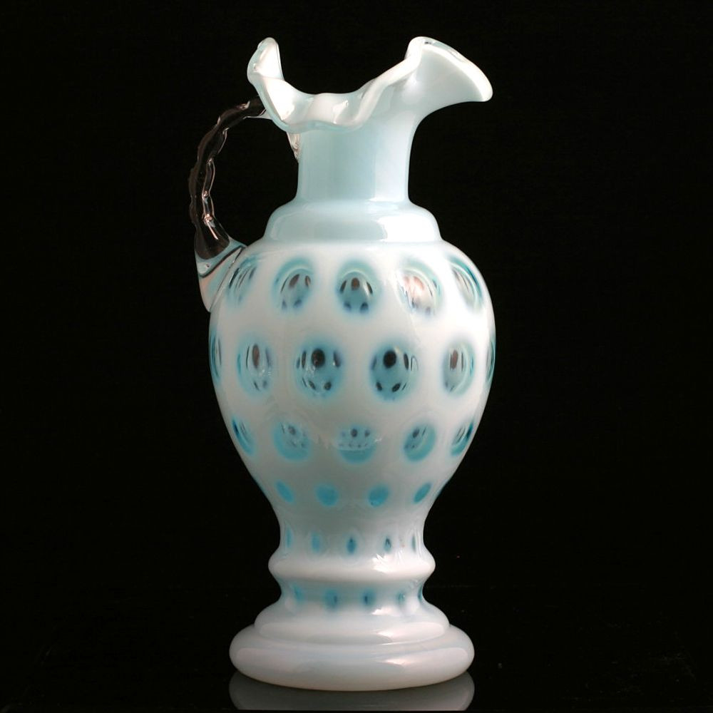 12 Nice Fenton Rose Vase 2024 free download fenton rose vase of fenton blue opalescent coin dot jug 9 bo1934 art glass vintage with regard to fenton blue opalescent coin dot jug 9 bo1934 art glass vintage 1950s