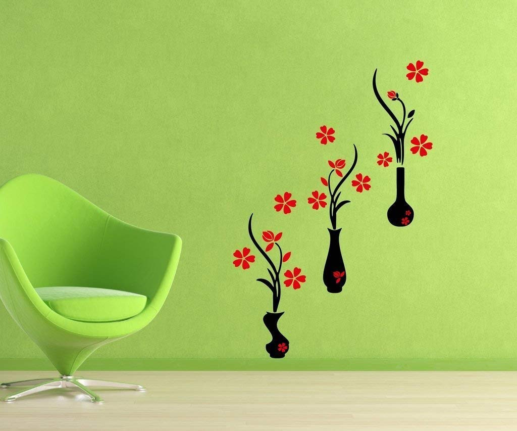 29 Amazing Flower Vase Wall Stickers 2024 free download flower vase wall stickers of buy decor kafe red and black flower pots wall sticker pvc vinyl pertaining to buy decor kafe red and black flower pots wall sticker pvc vinyl film 107 01 cm x 12