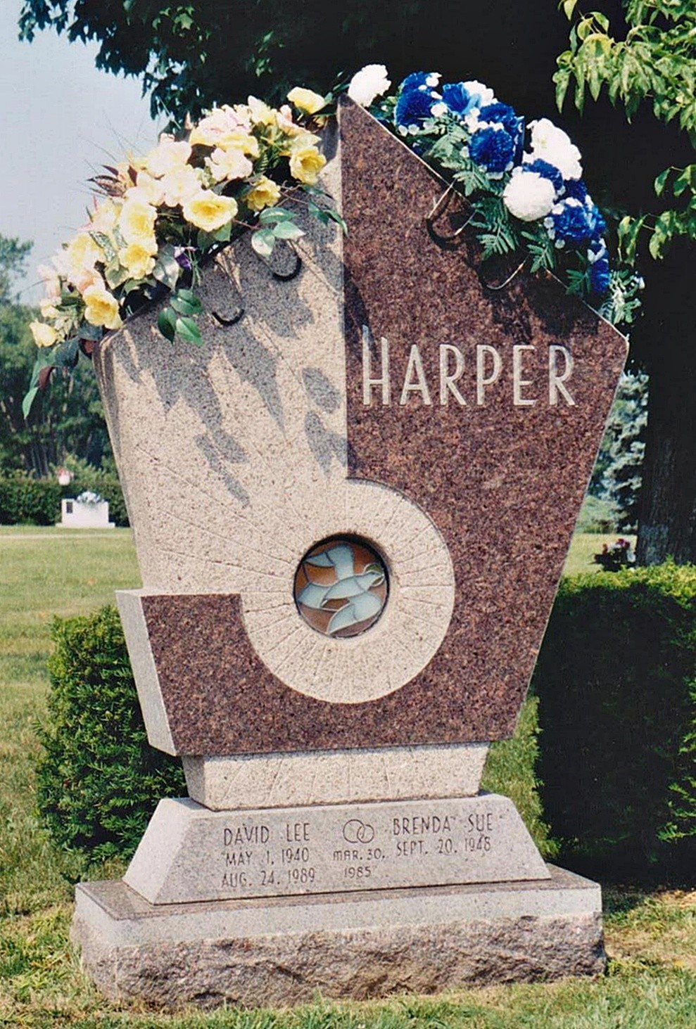 13 Lovable Flower Vases for Headstones 2024 free download flower vases for headstones of images companion two person monuments markers monuments in harper headstone stained glass on brown granite