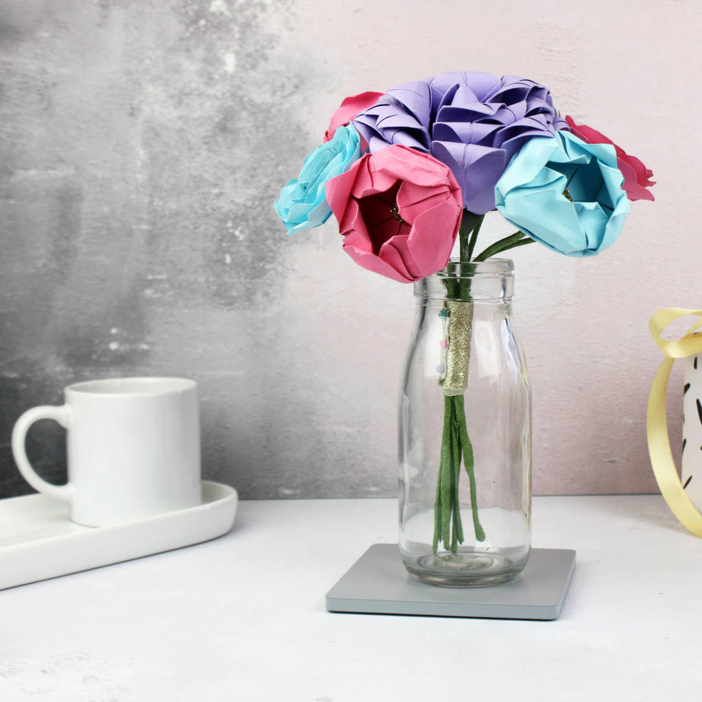 20 Fabulous Flowers Delivered In Vase 2024 free download flowers delivered in vase of pastel paper flowers bouquet by the origami boutique throughout pastel paper flowers bouquet