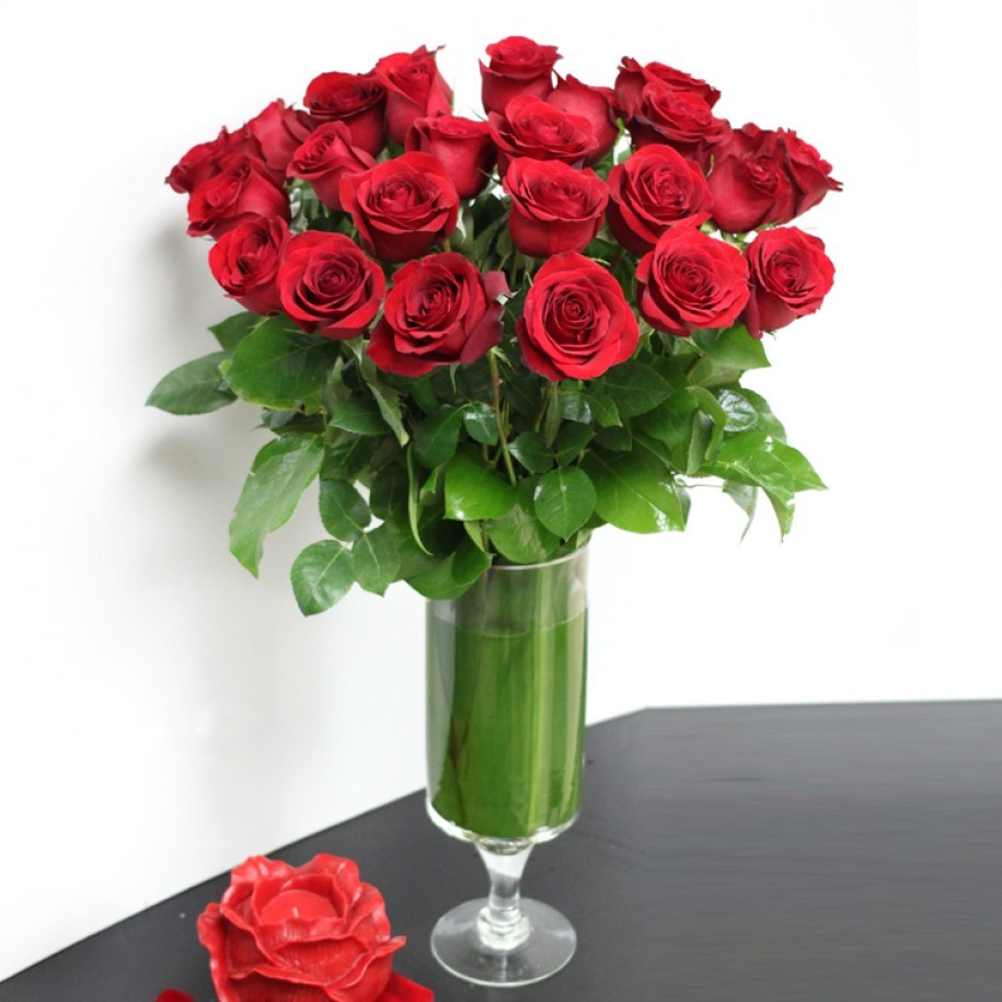 Ftd Cross Vase Of San Diego Florist Flower Delivery by Point Loma Village Florist Pertaining to Two Dozen Roses