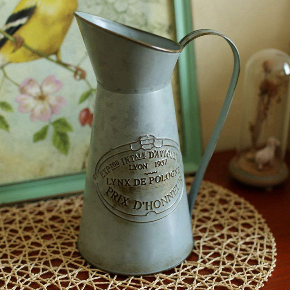 27 Unique Galvanized Pitcher Vase 2024 free download galvanized pitcher vase of amazon com vancore rustic style shabby chic large metal vase regarding amazon com vancore rustic style shabby chic large metal vase pitcher home kitchen