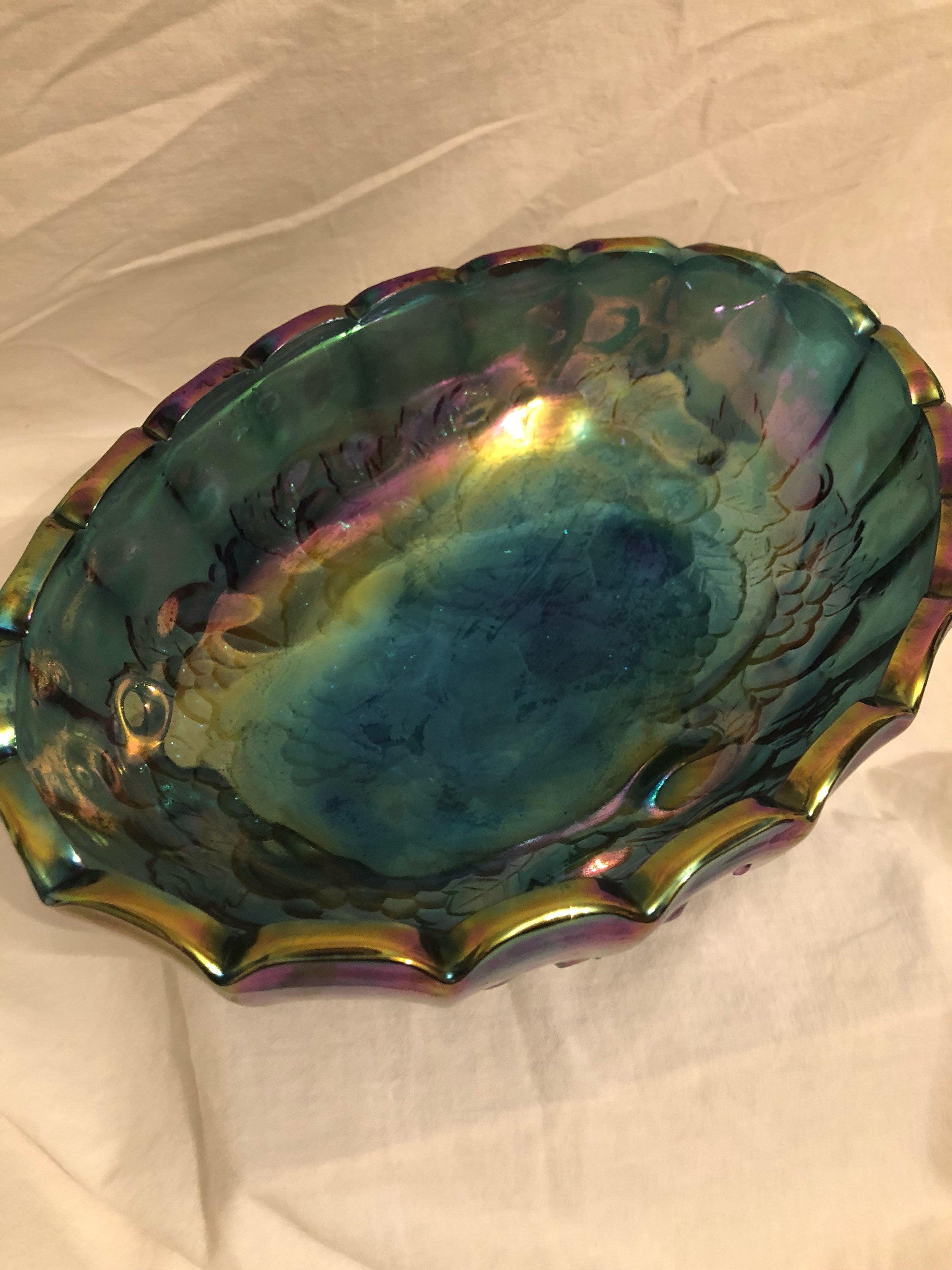 27 attractive Gold Carnival Glass Vase 2024 free download gold carnival glass vase of vintage iridescent blue indiana carnival glass footed oval with regard to description beautiful iridescent blue indiana carnival glass footed oval fruit bowl