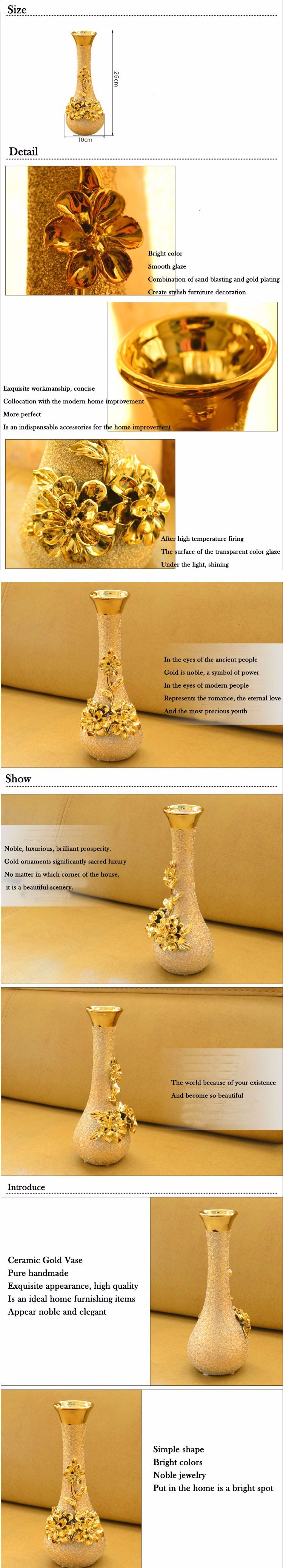 22 Unique Gold Ceramic Vase 2024 free download gold ceramic vase of fashion ceramic gold vase home living room decoration accessories pertaining to 1