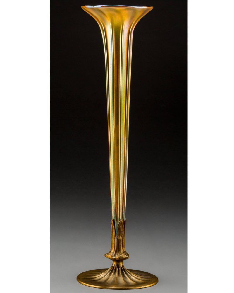 28 Lovable Gold Metal Trumpet Vase 2024 free download gold metal trumpet vase of dehua he chaozong figure of resting buddha qing dynasty regarding tall tiffany studios furnaces gilt bronze and gold favrile trumpet vase